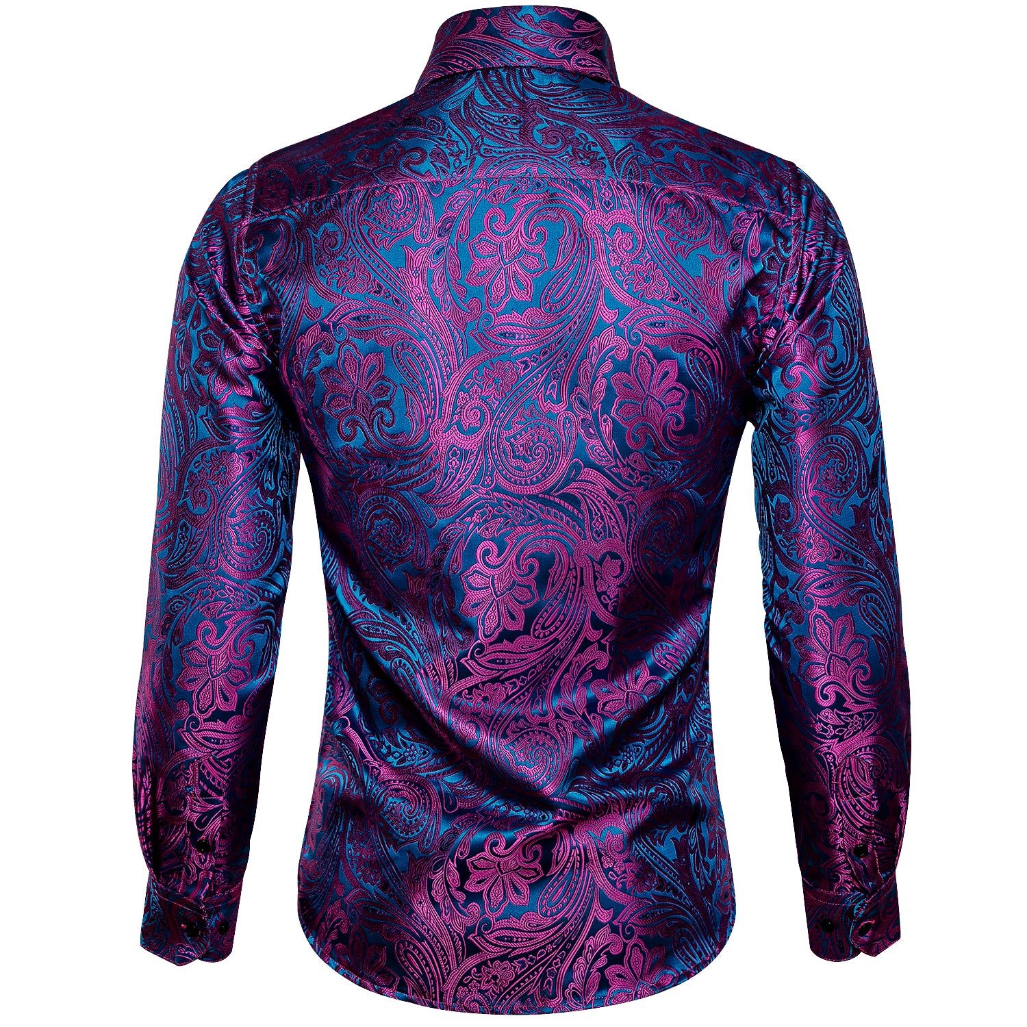 purple paisley shirt