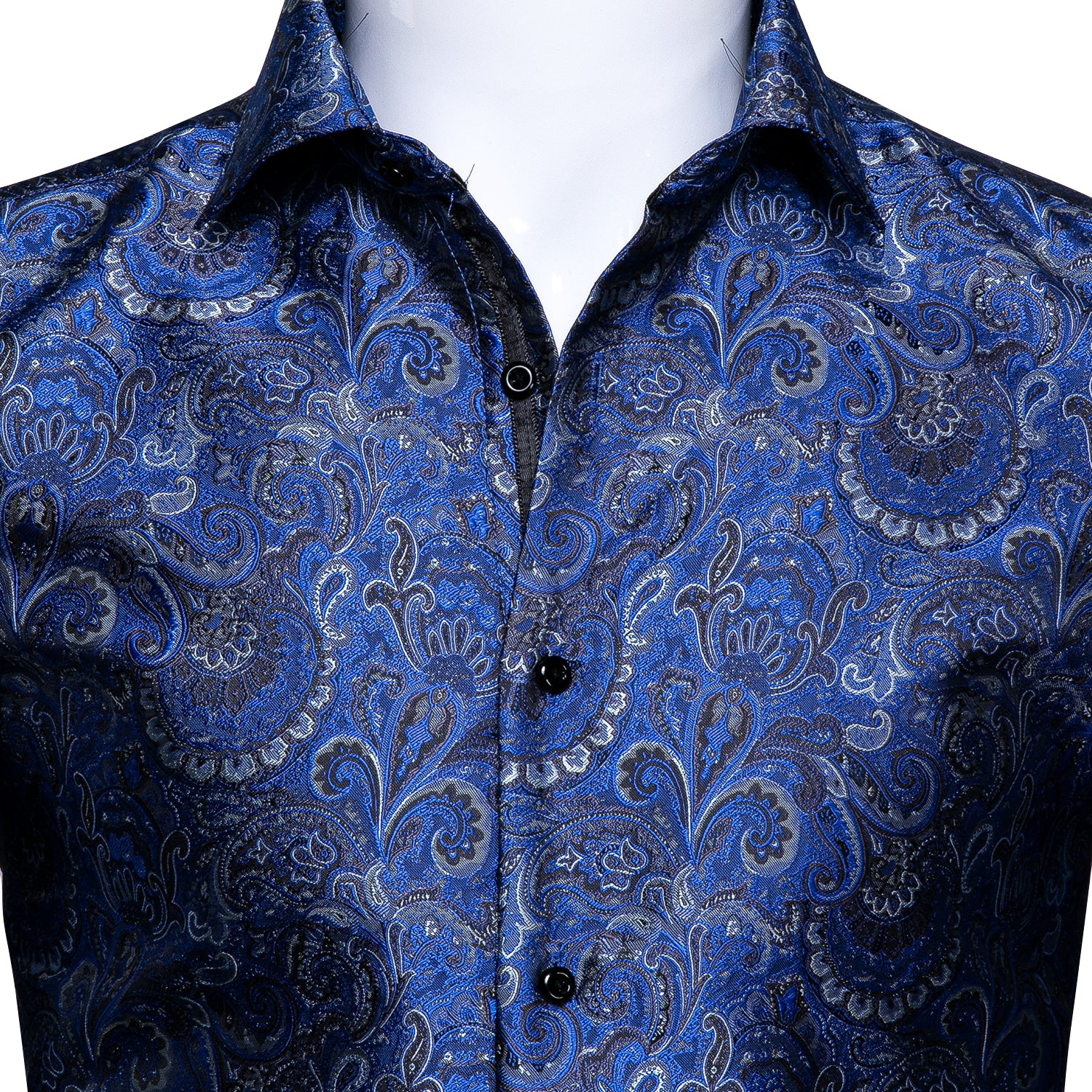 white and baby blue shirt