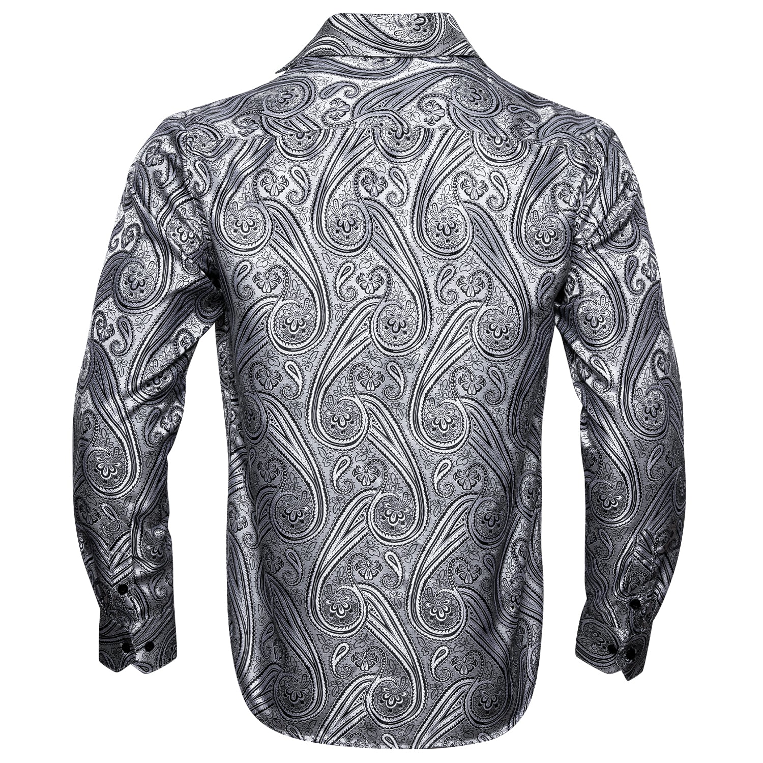Barry.wang Button Down Shirt Silver Long Sleeve Paisley Shirt for Mens – Barry. Wang Barry.wang Button Down Shirt Silver Long Sleeve Paisley Shirt for Mens – Barry. Wang