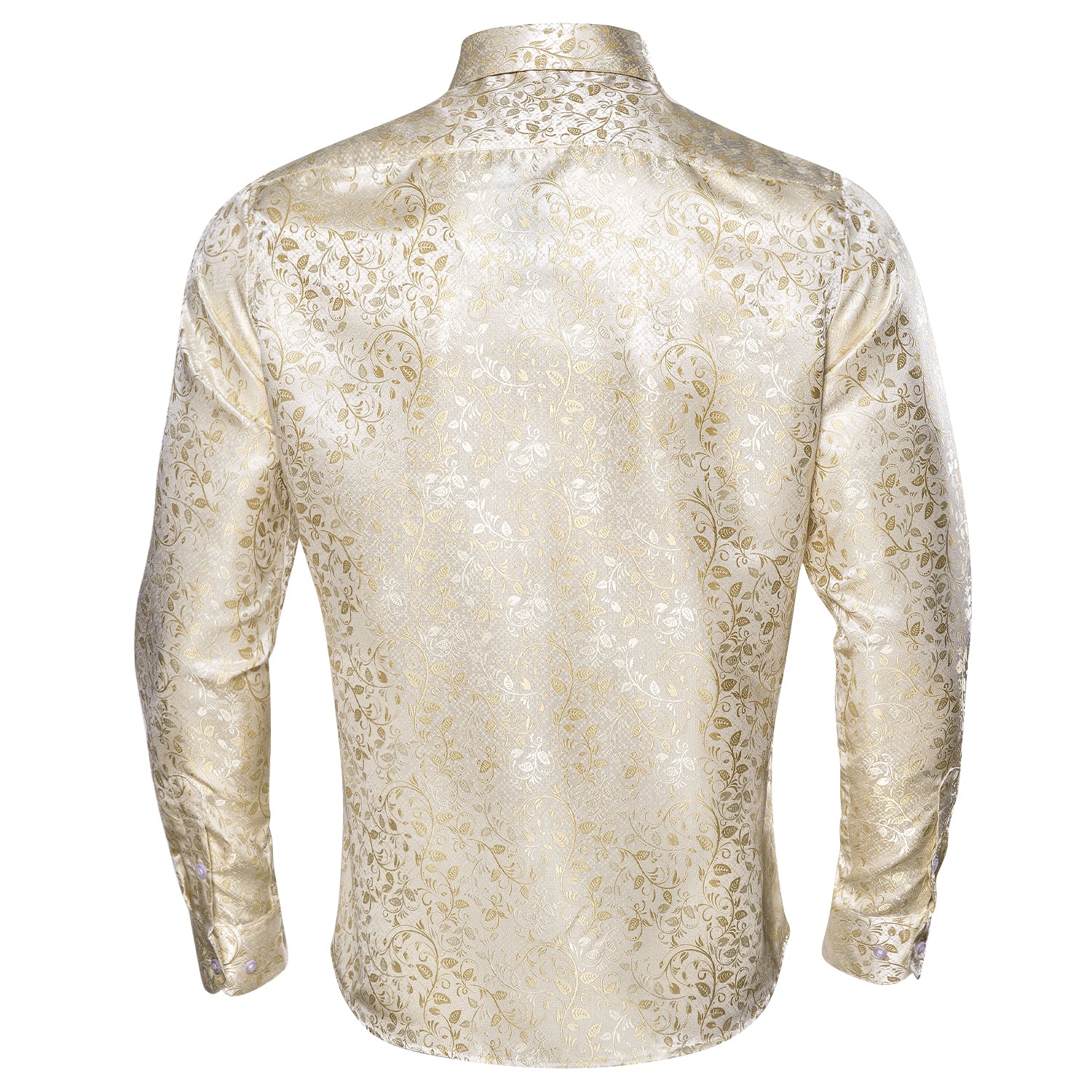 Barry. Wang Mens Champagne Formal Shirt Floral Wrinkle Free Long Sleeve Button Down Shirt, L Barry. Wang Mens Champagne Formal Shirt Floral Wrinkle Free Long Sleeve Button Down Shirt, L