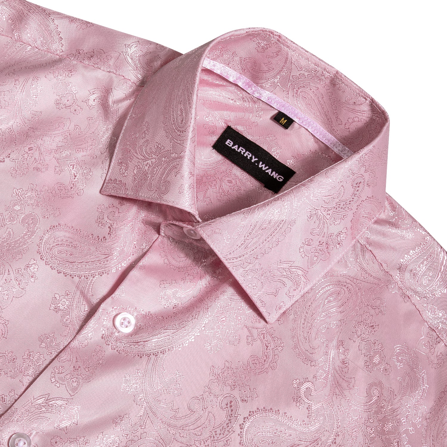 mens shirt sleeve button up barry wang pink shirts 