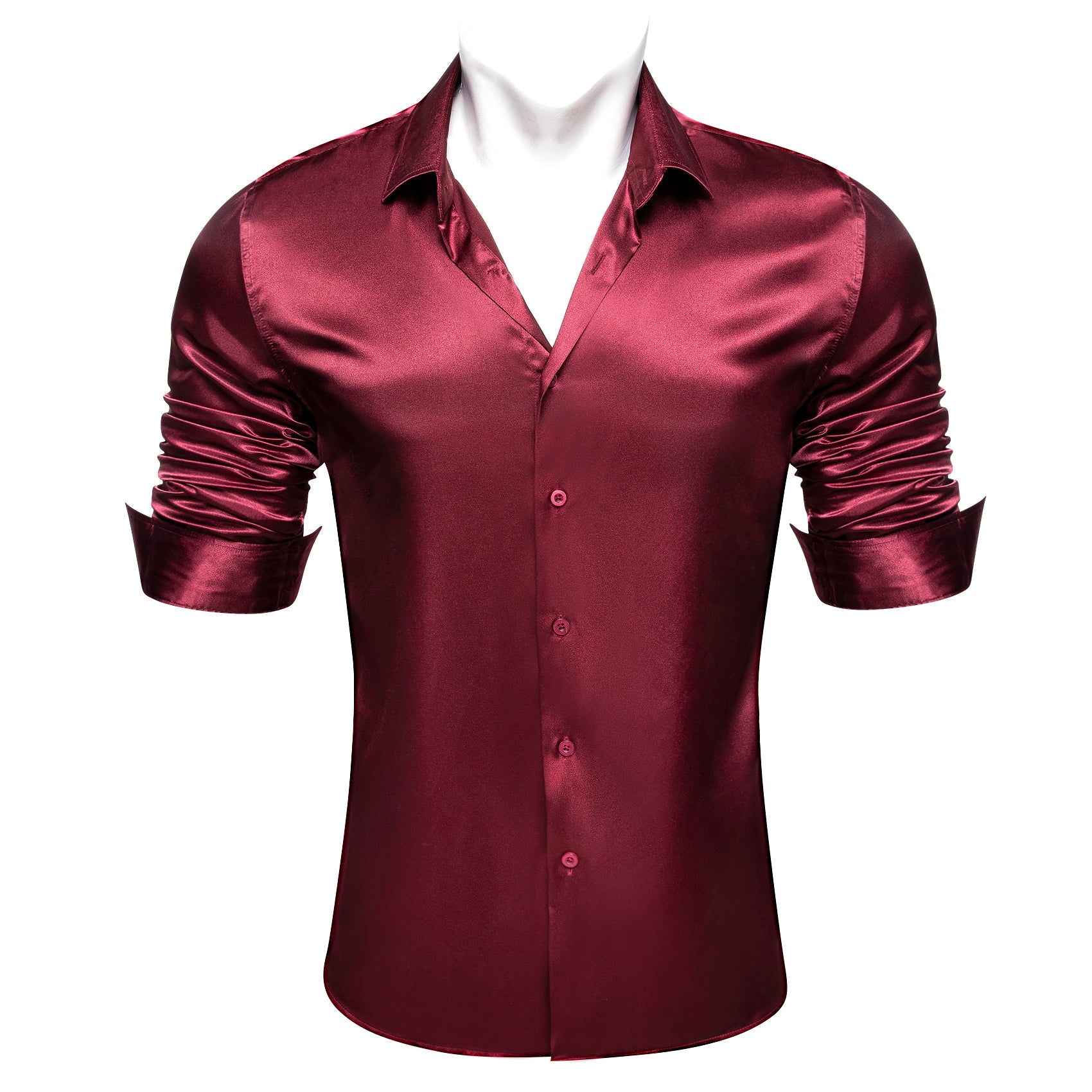 red silk shirt