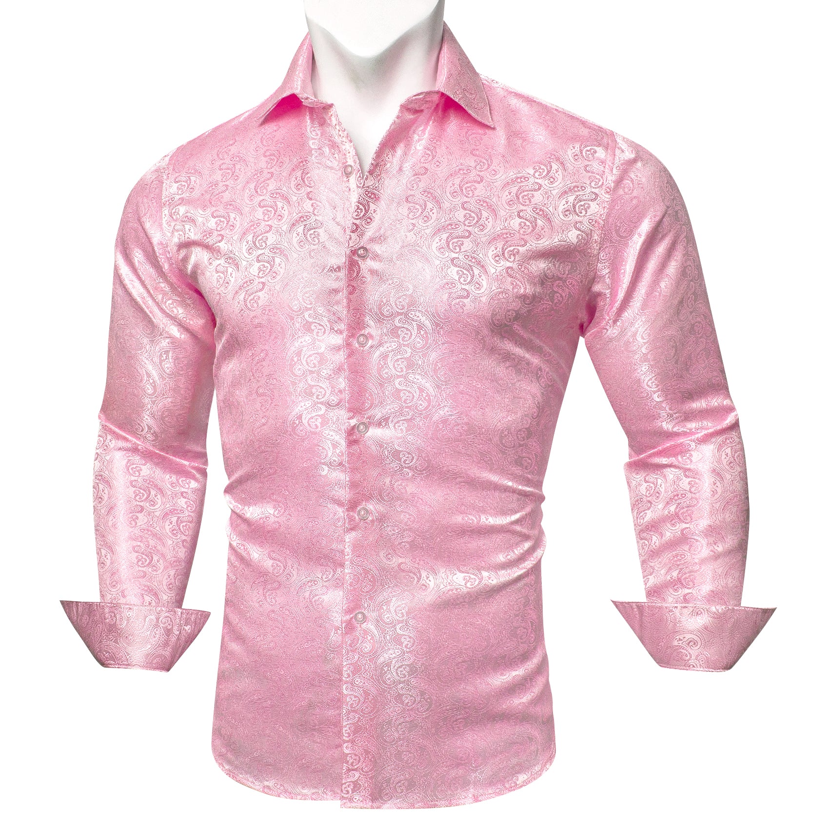 Barry.wang Bright Pink Paisley Silk Shirt
