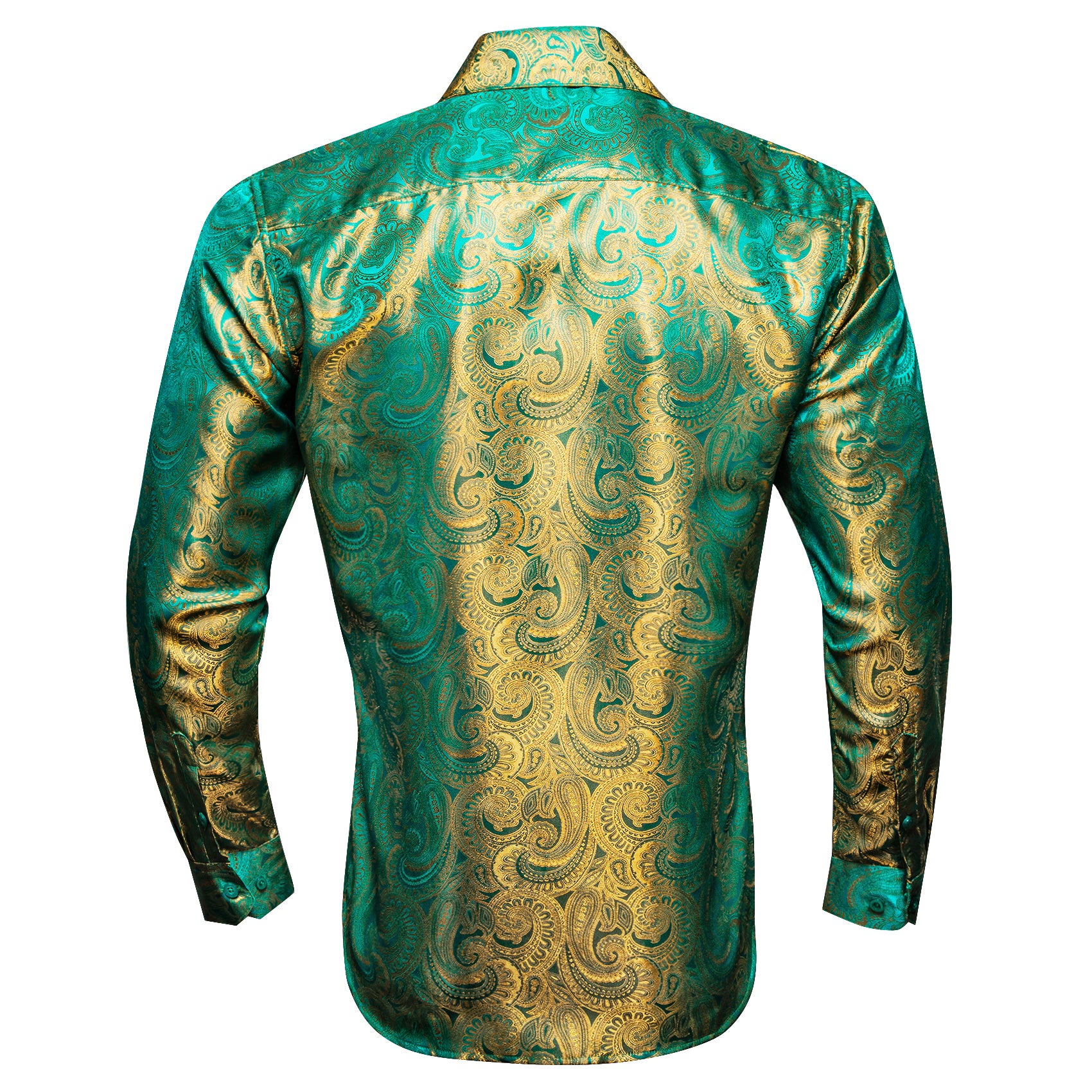 Barry. Wang Emerald Green long Sleeve shirt for Men Party Club Casusl Barry. Wang Emerald Green long Sleeve shirt for Men Party Club Casusl