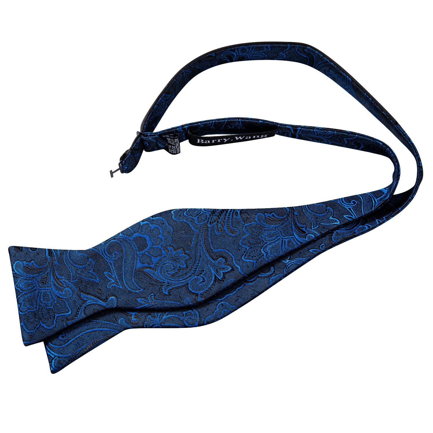 Blue Neck Tie Paisley Self Tied Bow Tie