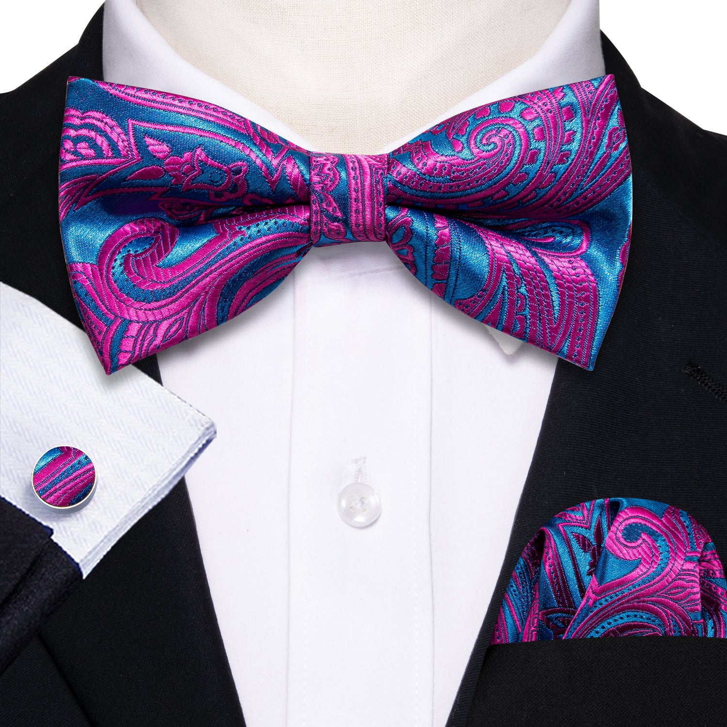 mauve paisley tie