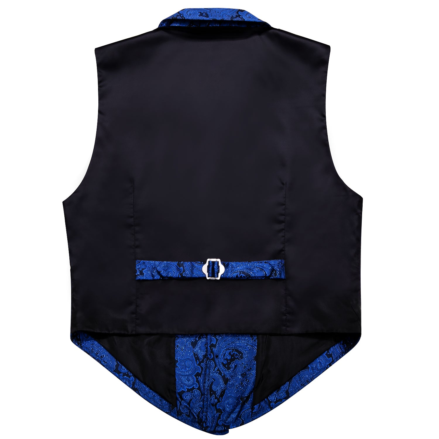 Luxury Men's Blue Floral Silk Vest