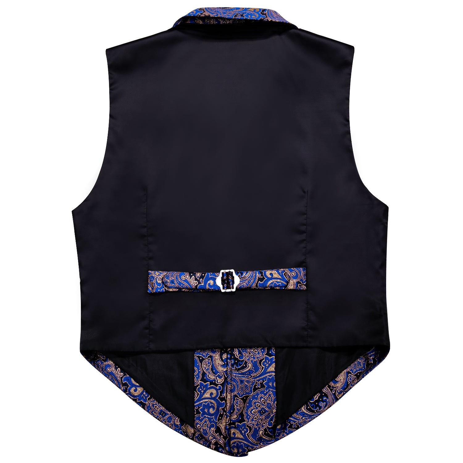Luxury Men's Purple Blue Floral Silk Vest