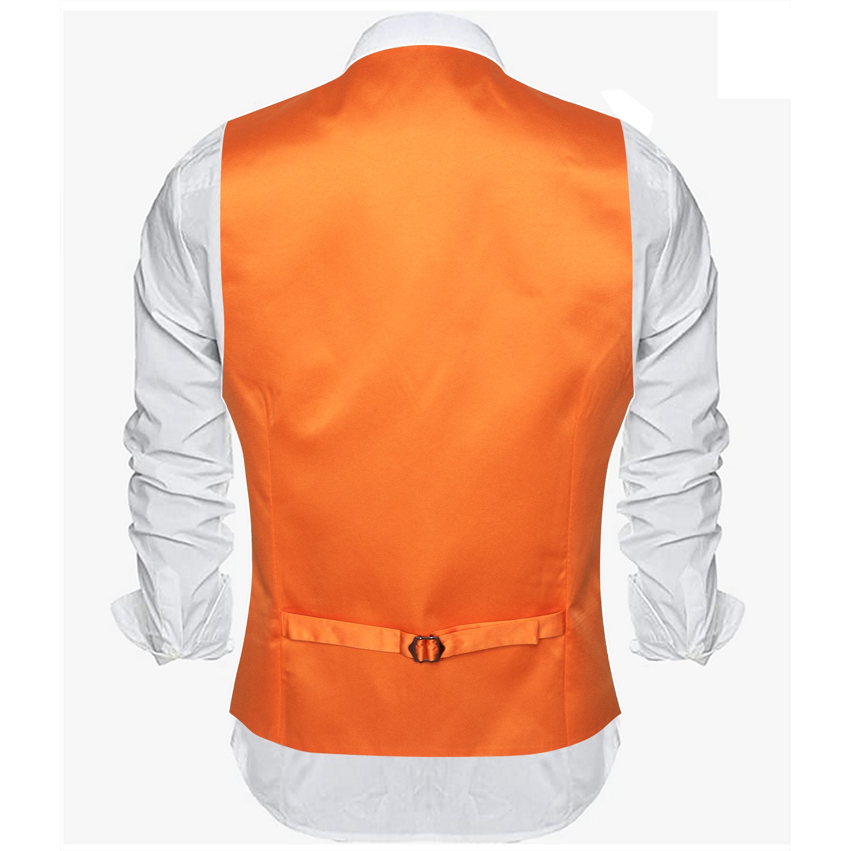 Barry. Wang Orange Suit Vests V-Neck Casual Vest Dress for Men Formal