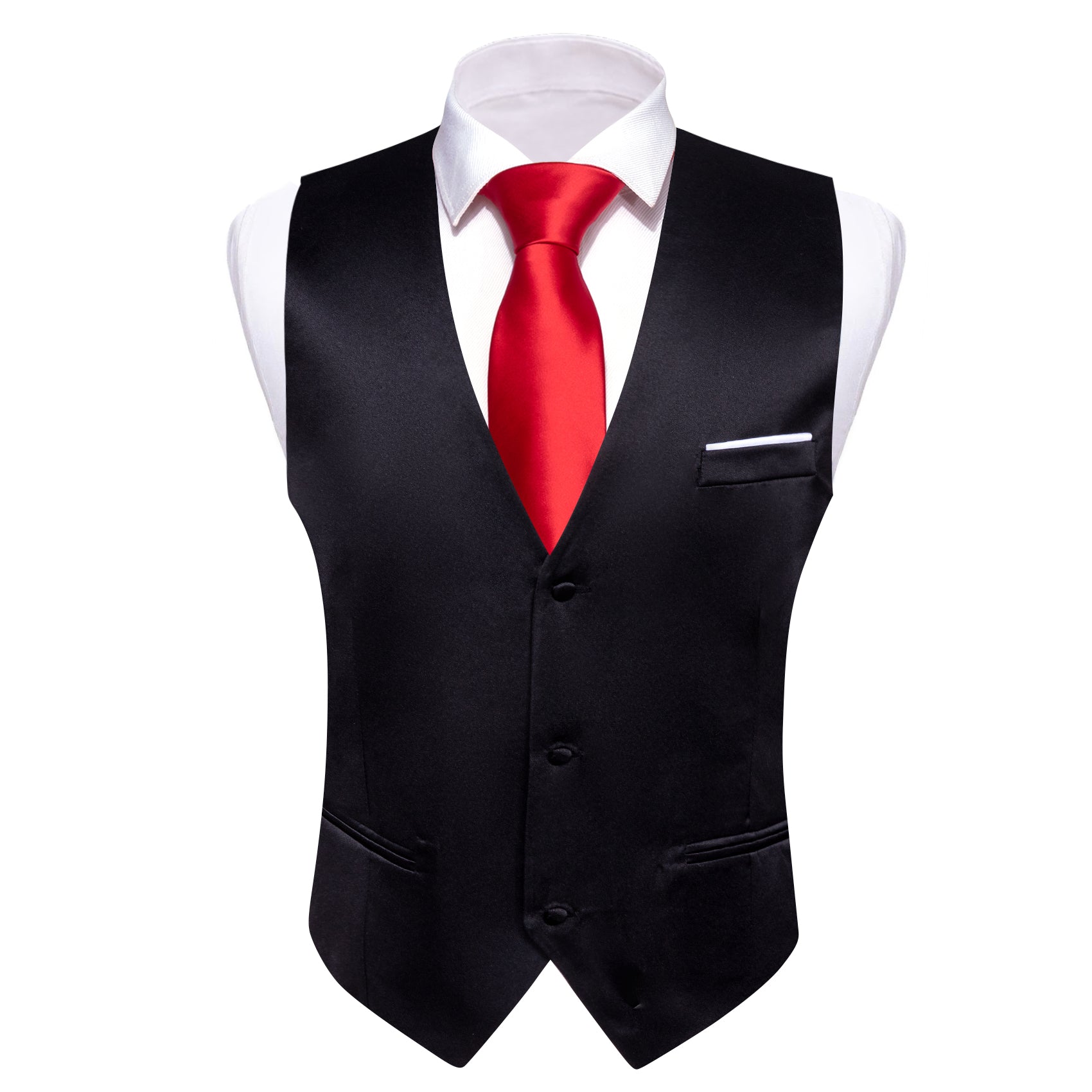 Barry. Wang Black Suit Vests V-Neck Casual Vest Dress for Men Formal Tuxedo, S Barry. Wang Black Suit Vests V-Neck Casual Vest Dress for Men Formal Tuxedo, S
