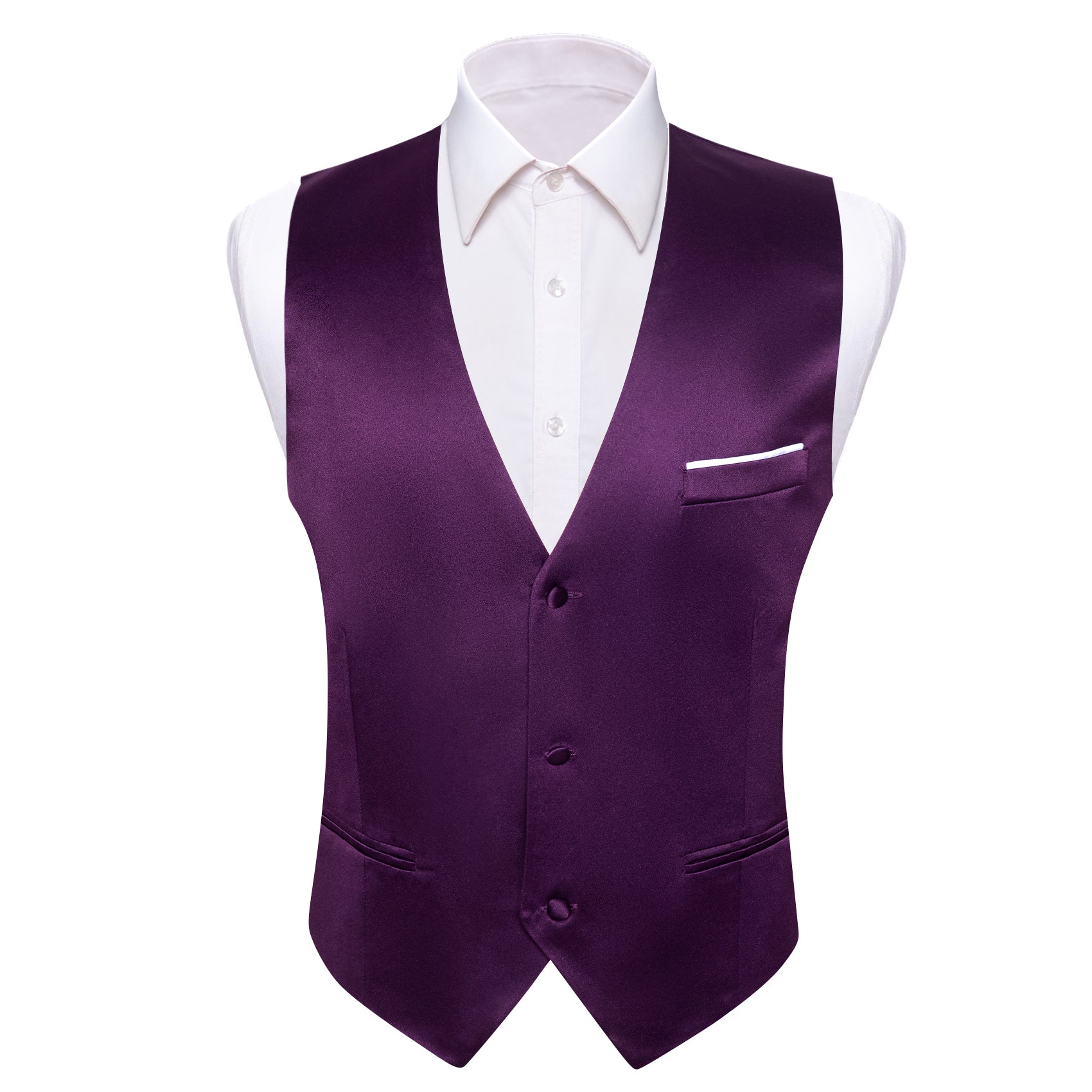 purple vest Dark purple mens's Top purple and silver suit