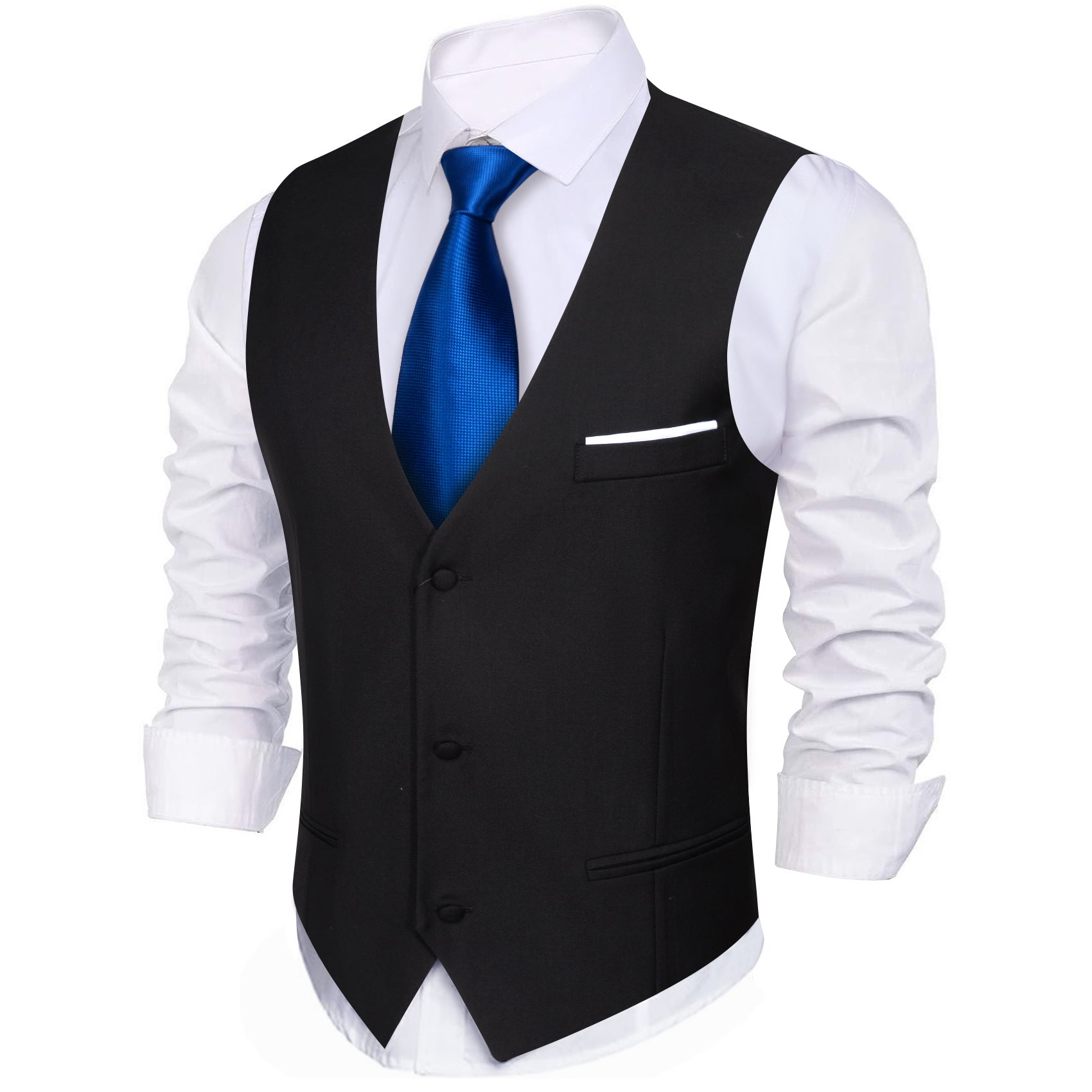 Barry. Wang Mens Black Formal Suit Vest Silk Solid Business Dress Formal Waistcoat, M Barry. Wang Mens Black Formal Suit Vest Silk Solid Business Dress Formal Waistcoat, M