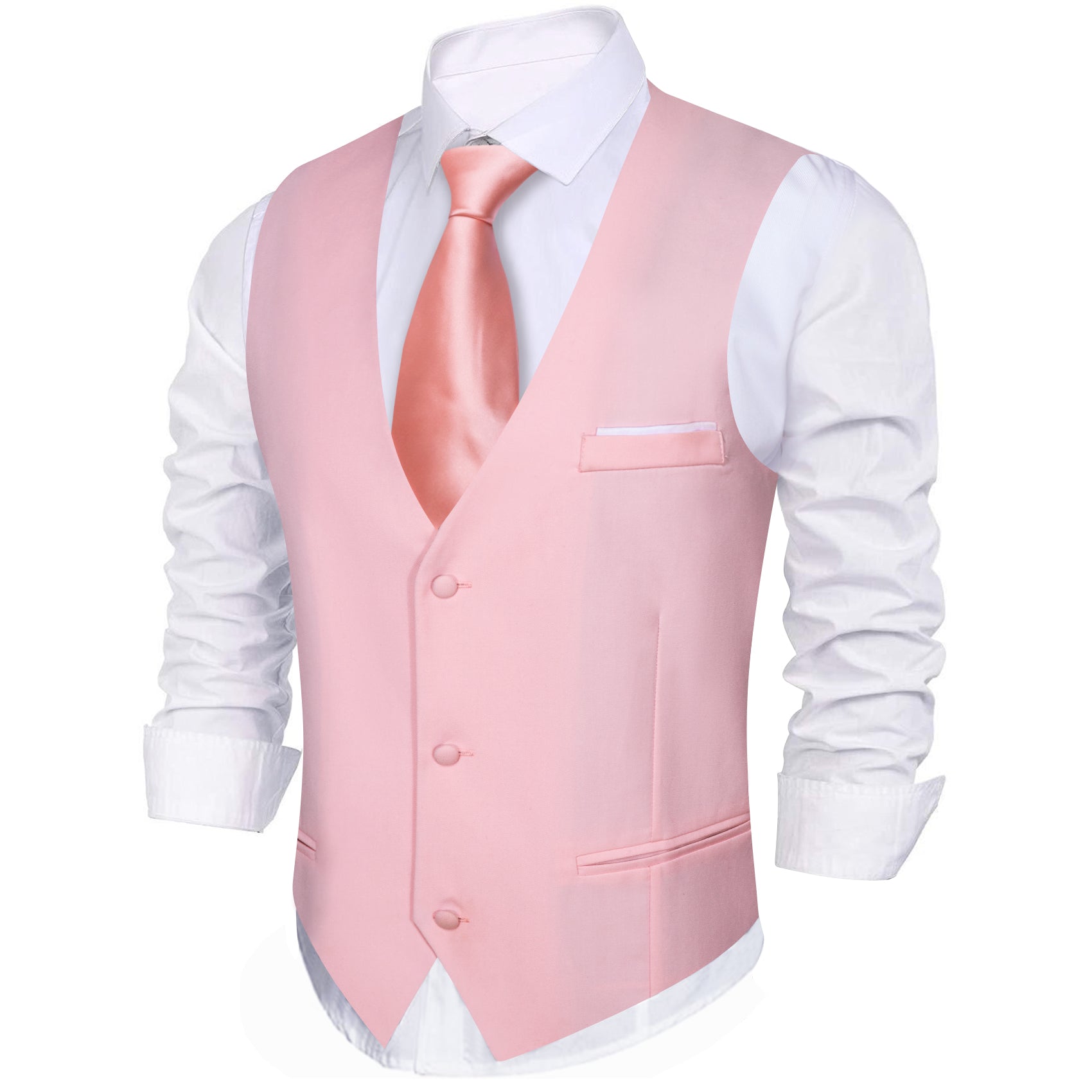 Barry. Wang Mens Pink Dress Vest Prom Slim Fit Solid Formal Suit Waist Barry. Wang Mens Pink Dress Vest Prom Slim Fit Solid Formal Suit Waist