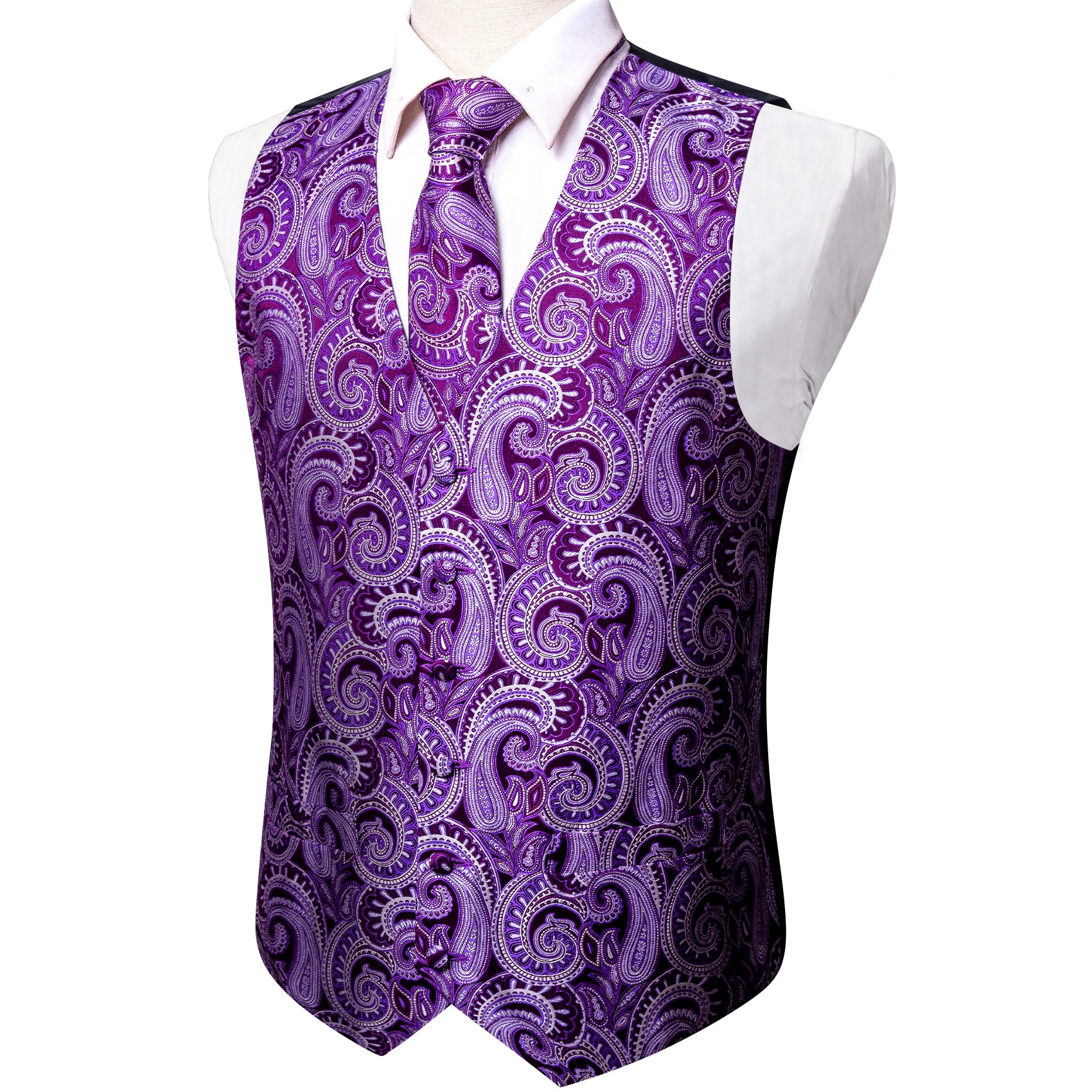 purple paisley vest