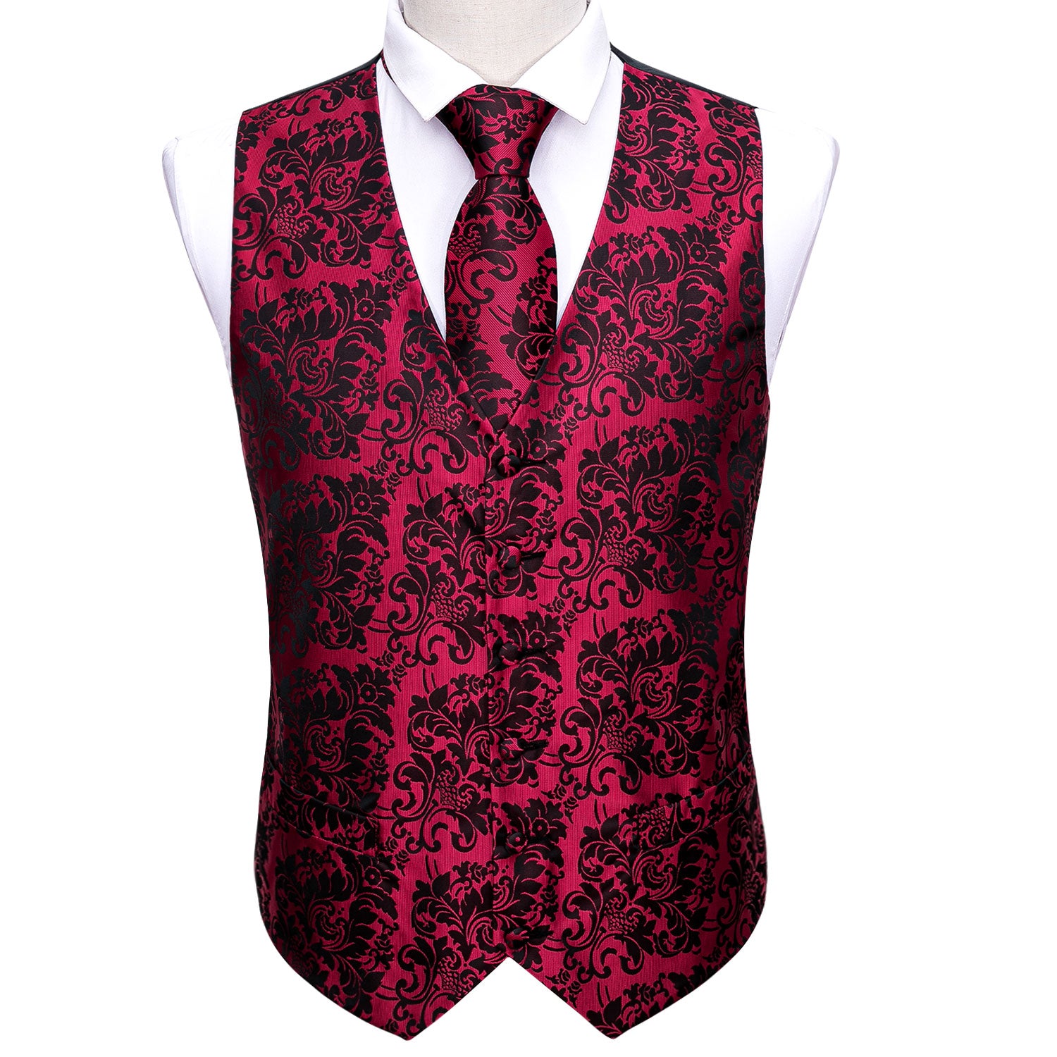 men's red vest