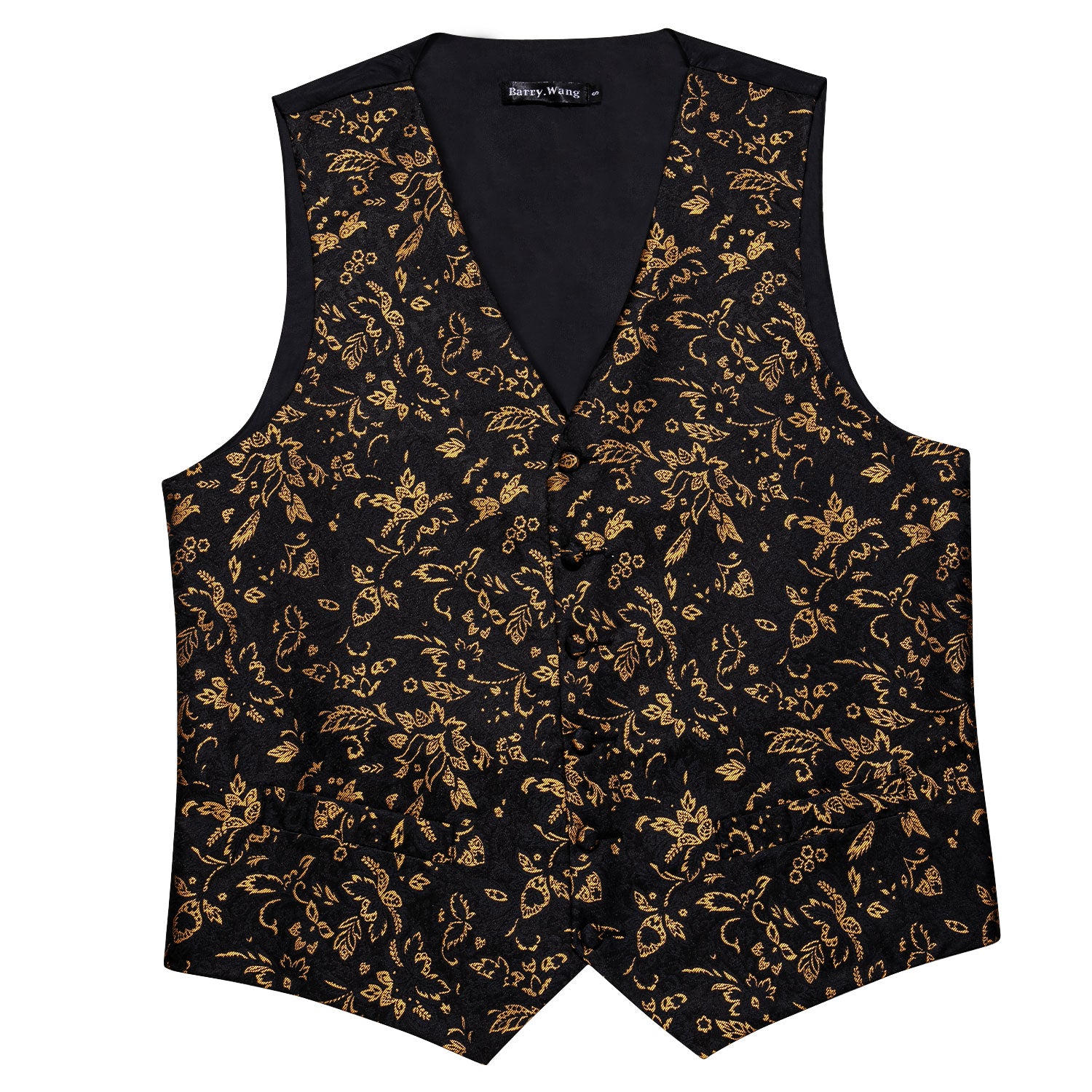 black and gold vest