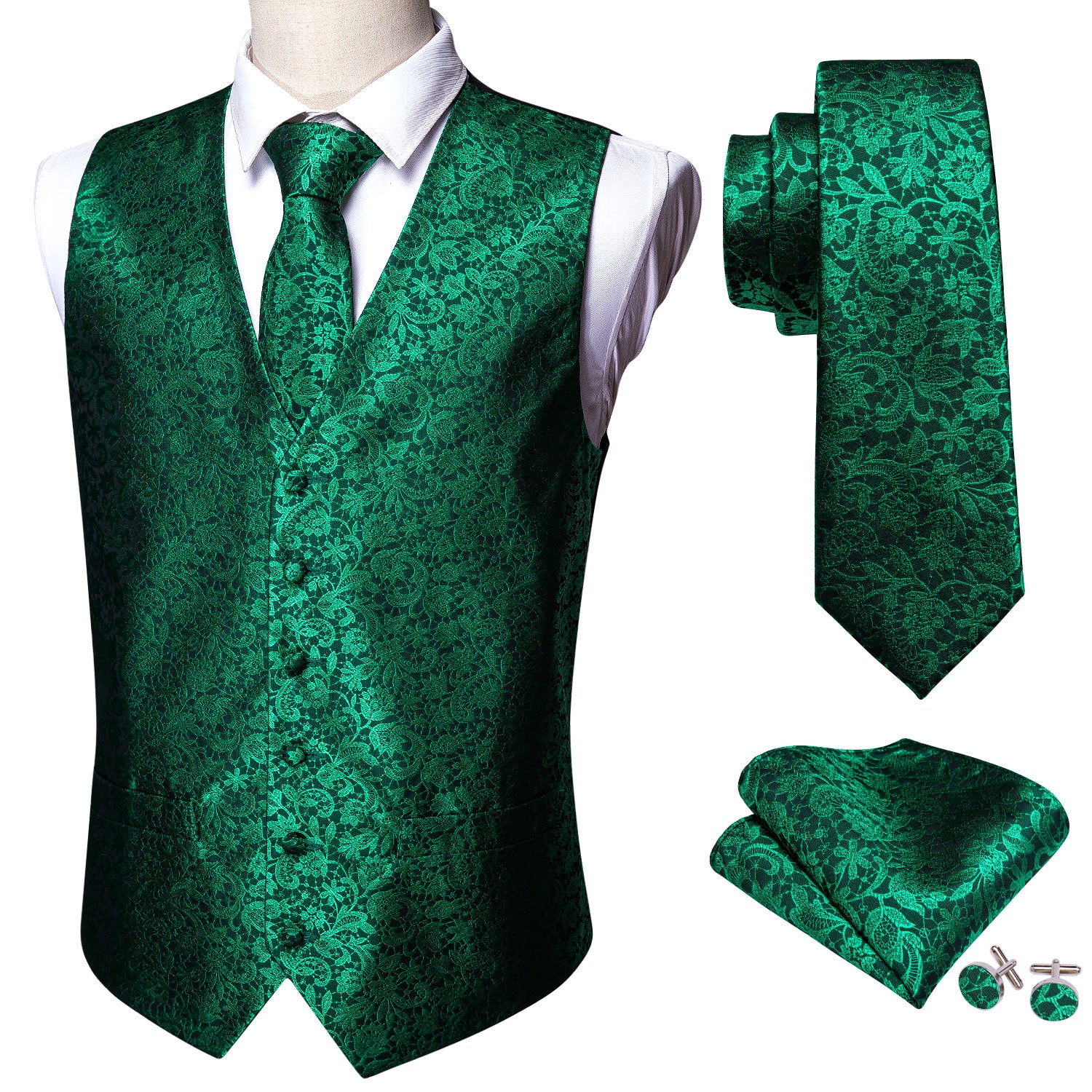 green suit vest
