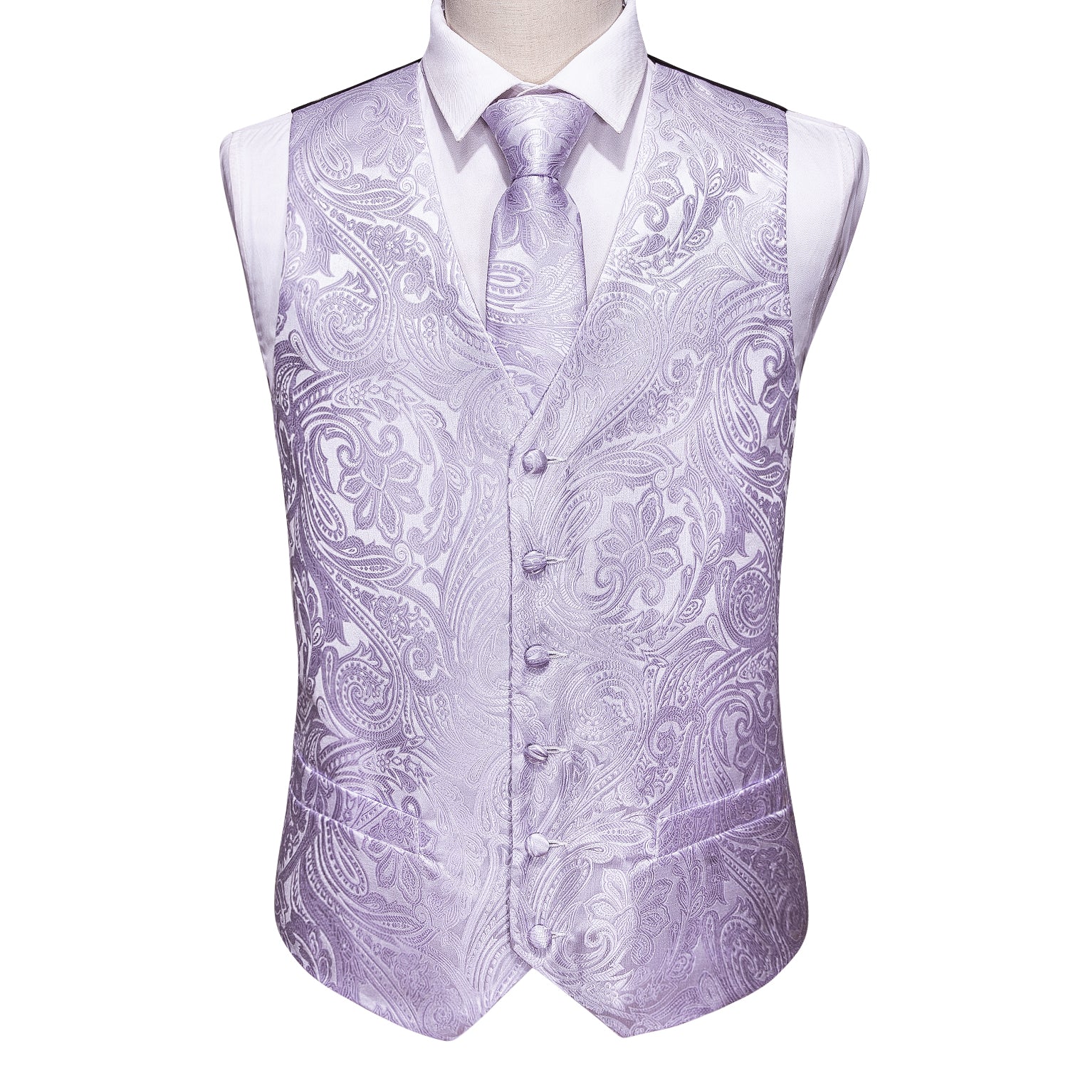 purple vest and tie set