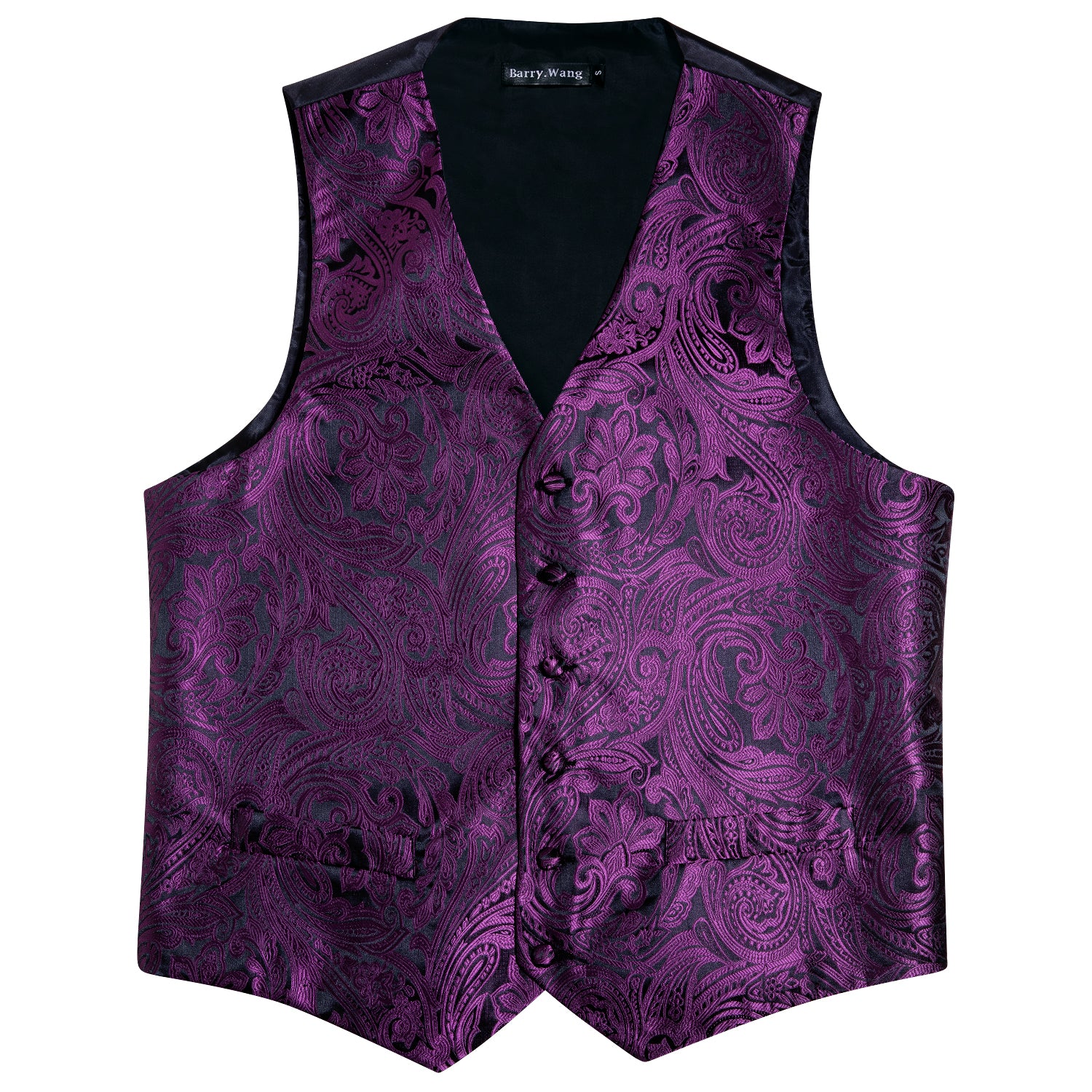 casual vest Dark Purple Paisley Vest men's top 