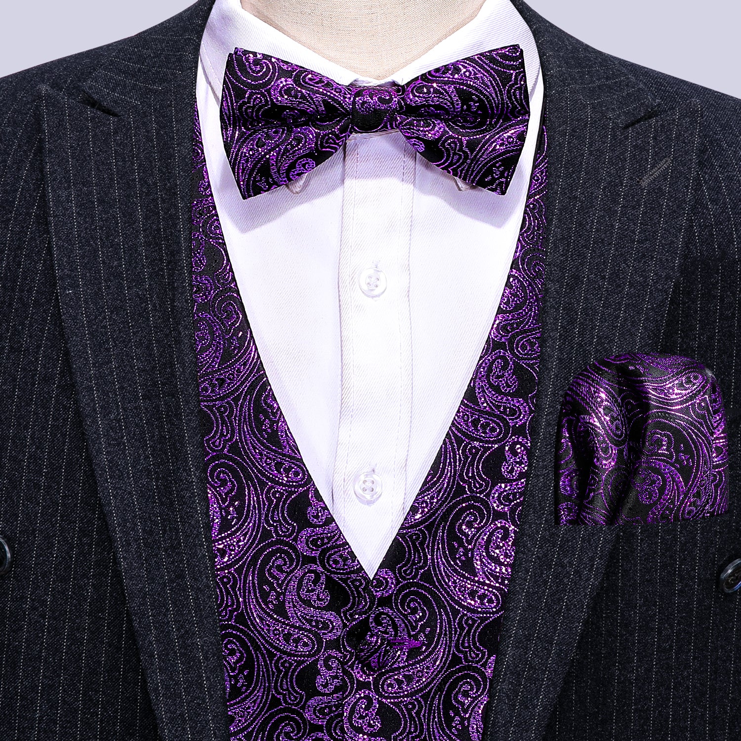 purple vest bow tie suit bow tie suit purple paisley vest