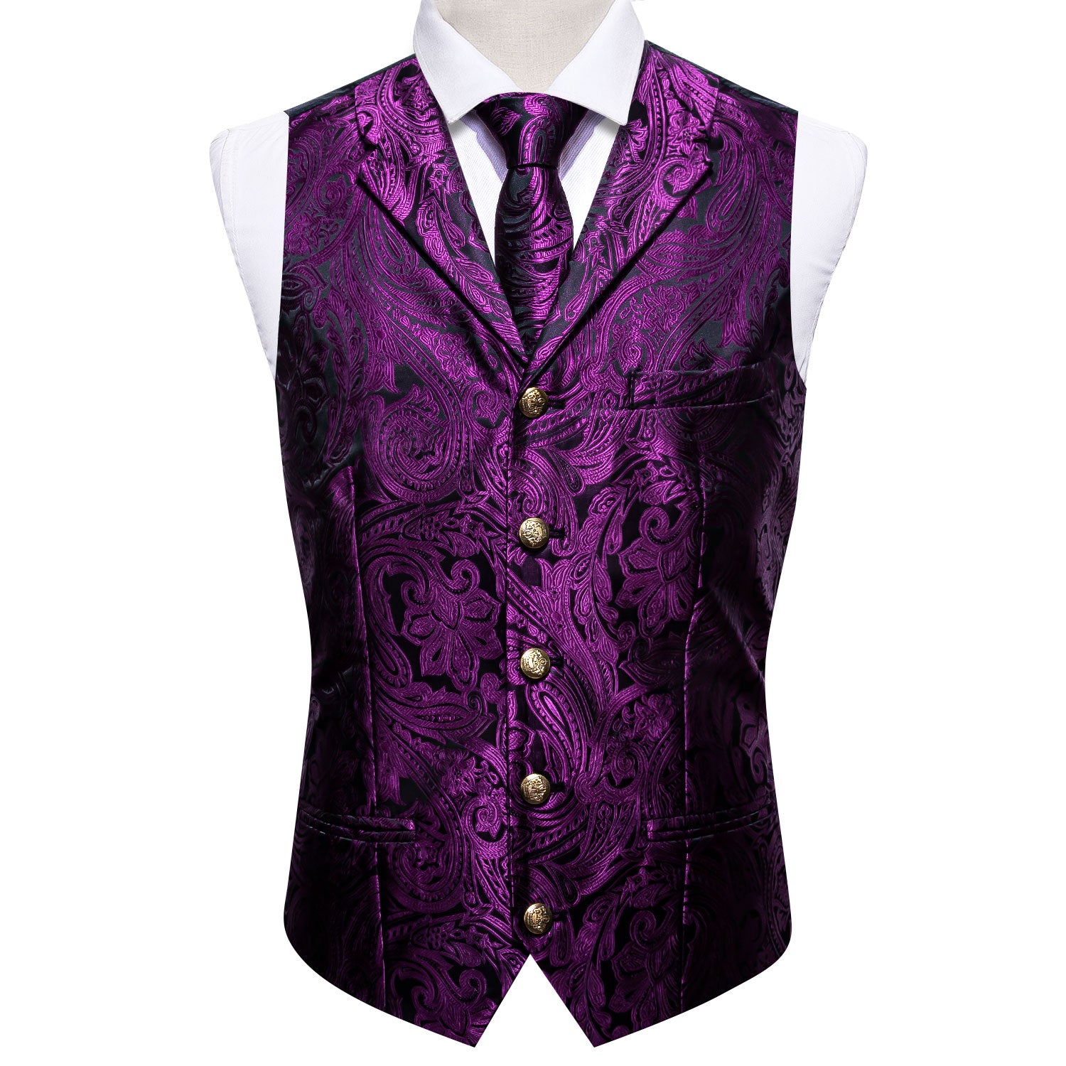 purple mens vest