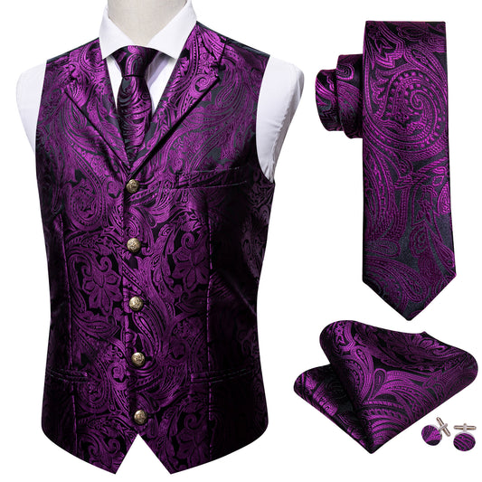 mens purple vest