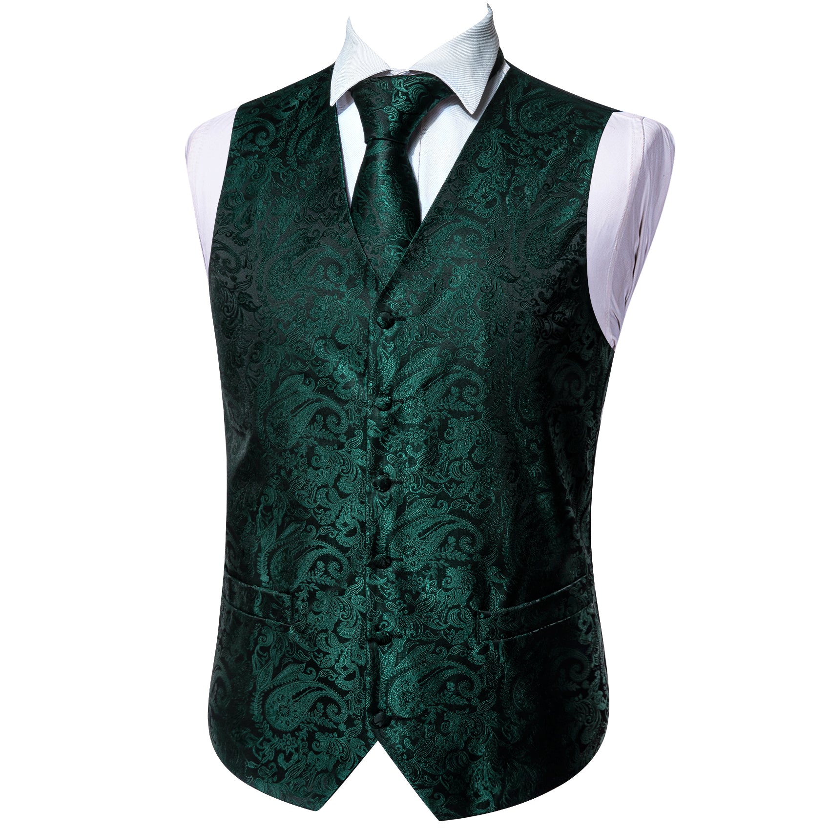 green suit vest mens