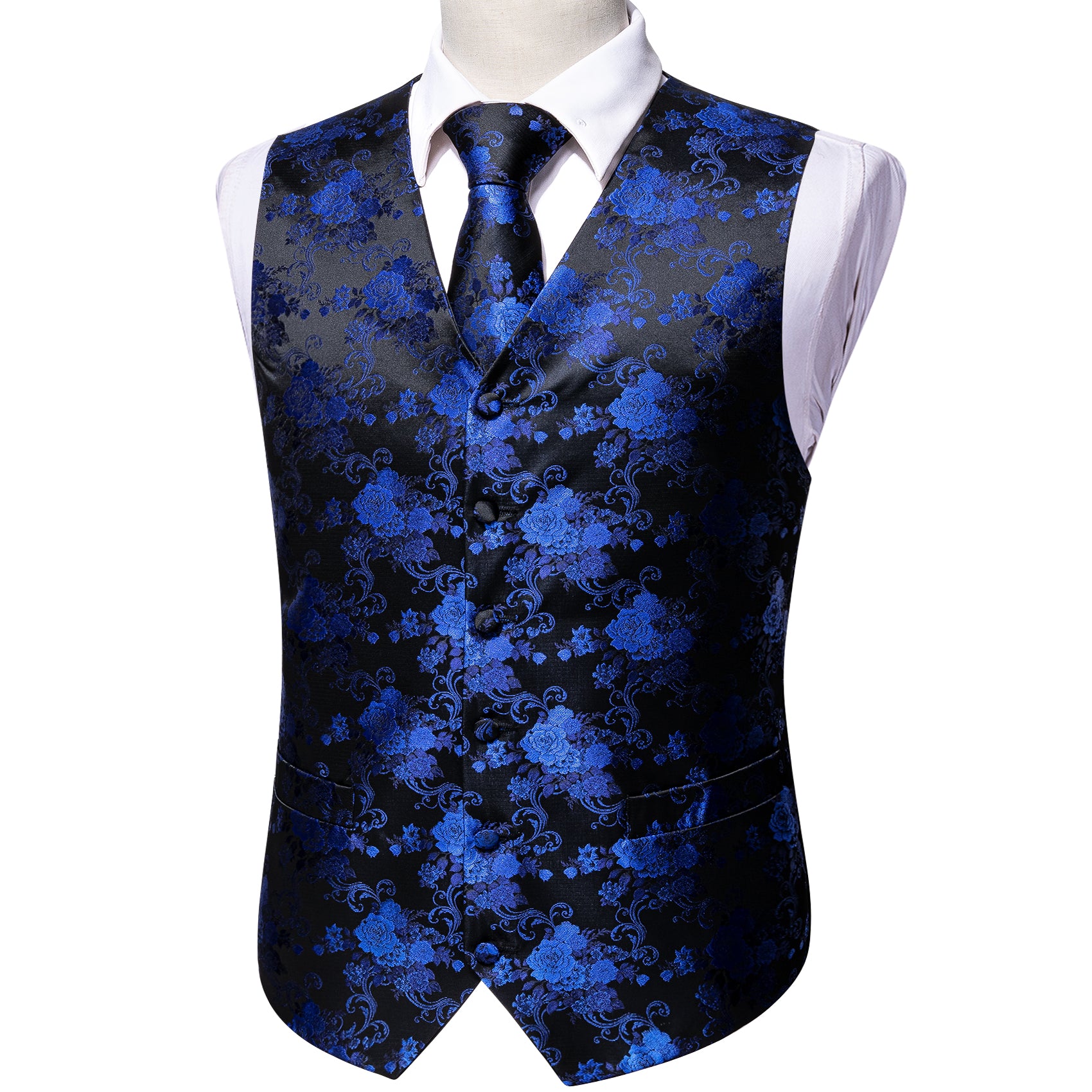 blue tuxedo vests