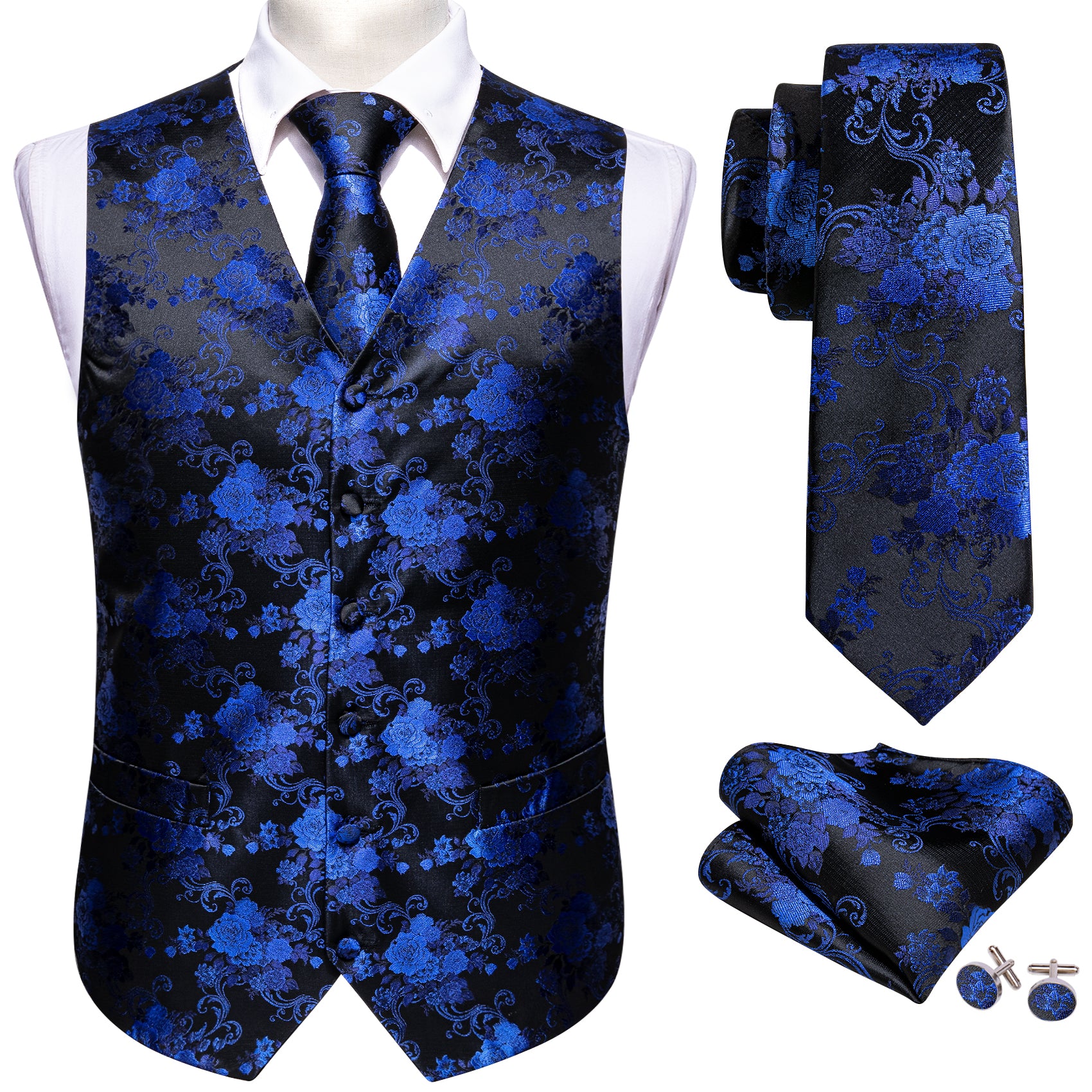 suit vest navy blue