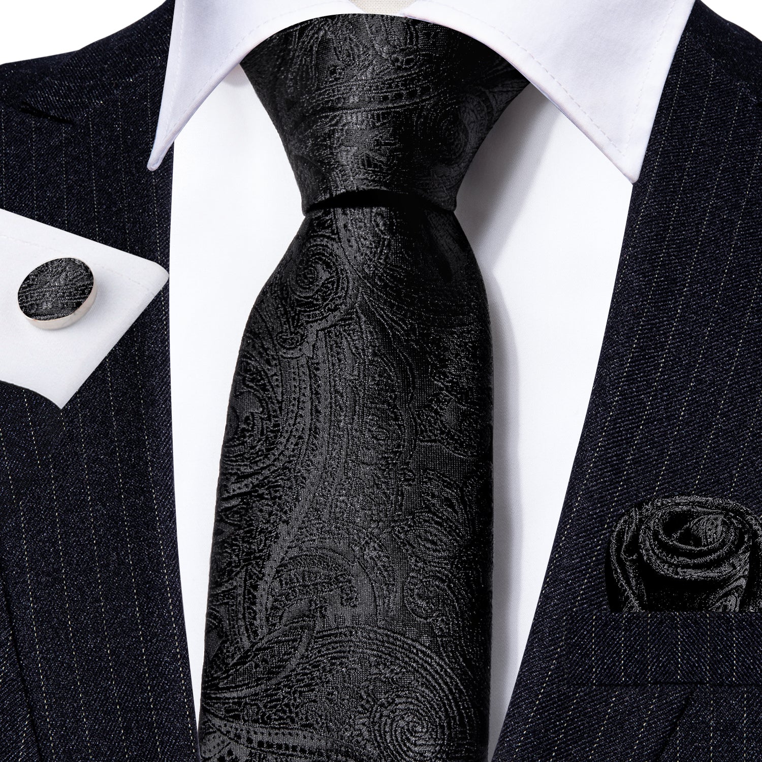 long black tie