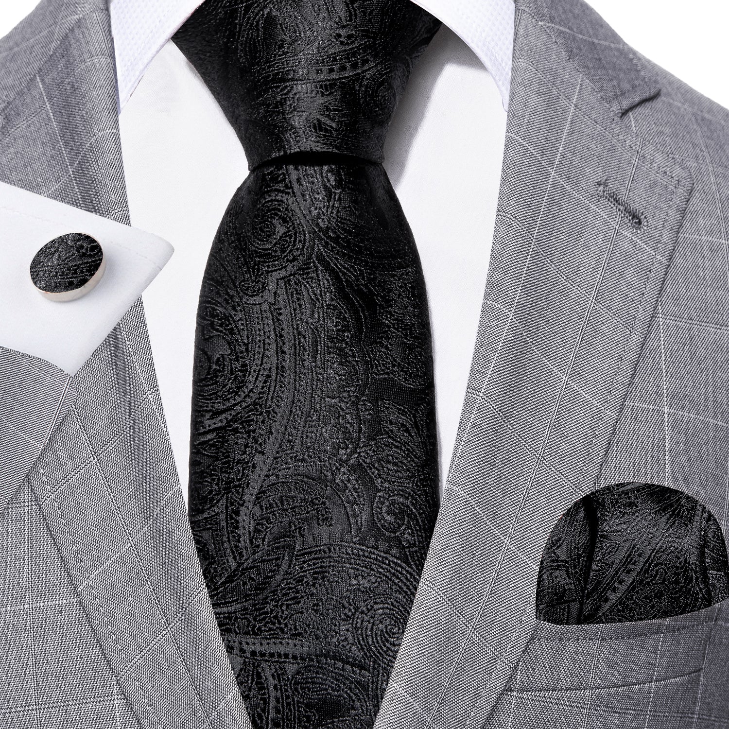 black designer tie