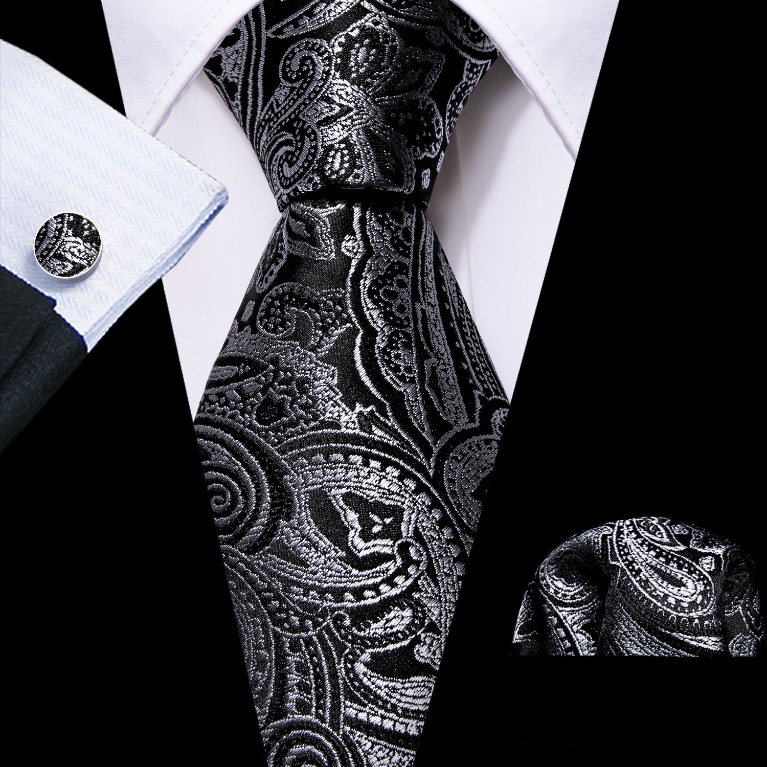 black linen tie