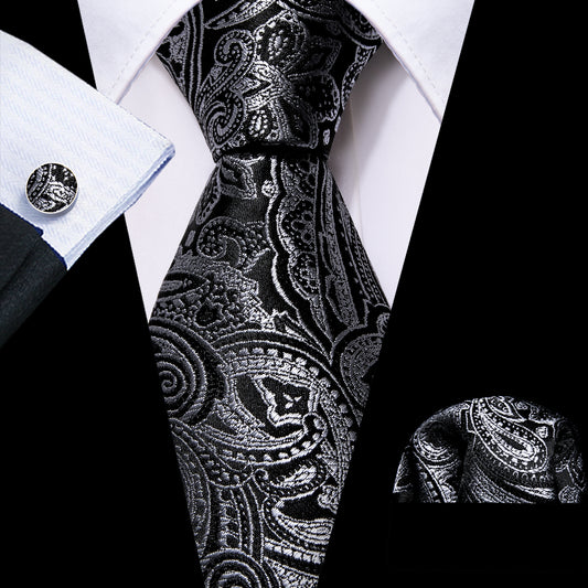 black linen tie