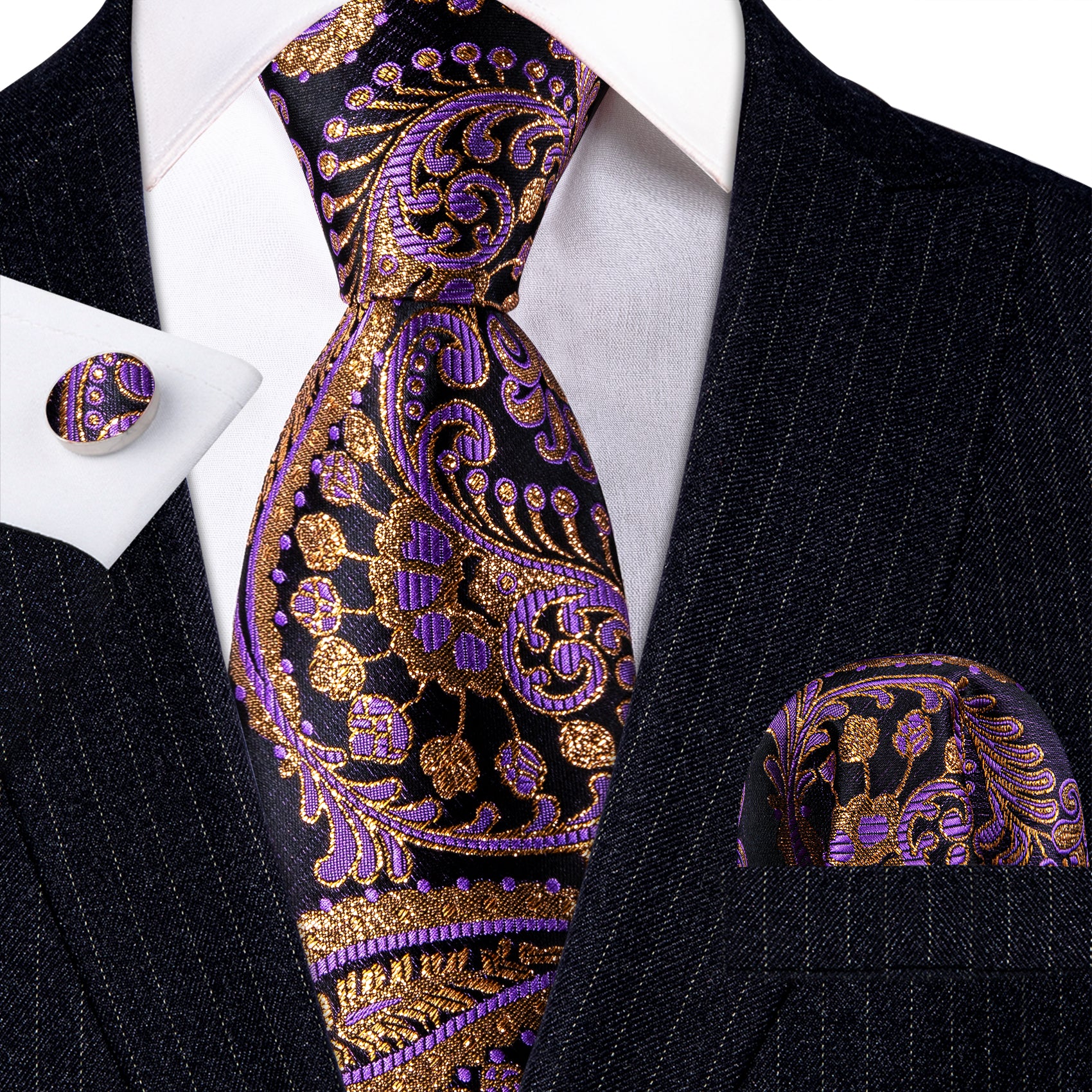 purple paisley tie
