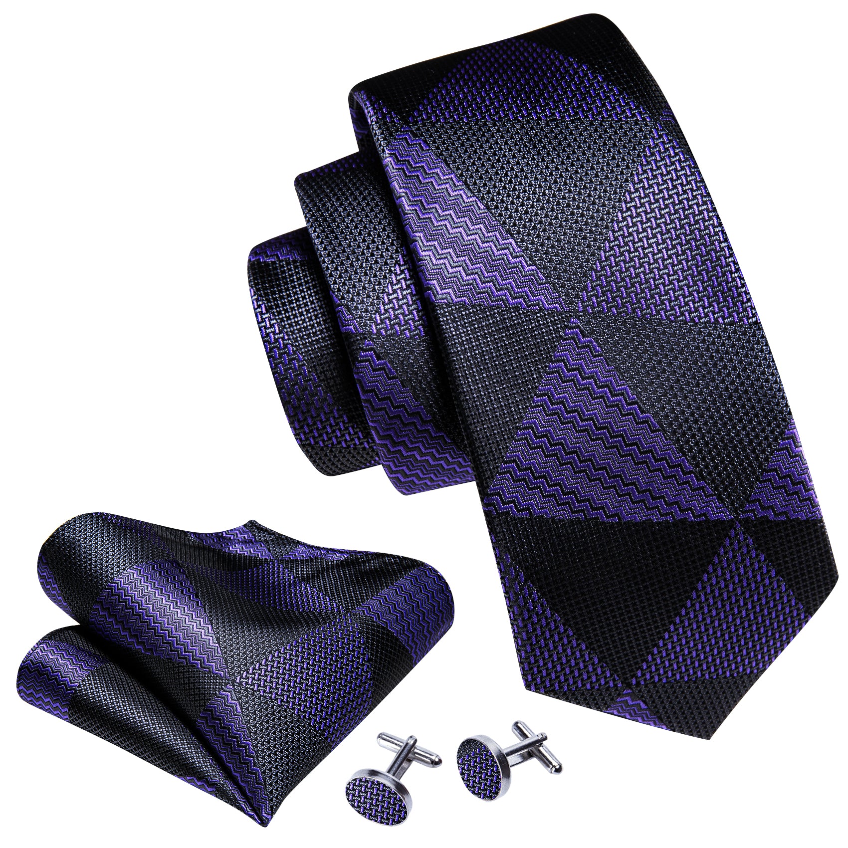 men with ties tie and pocket square set