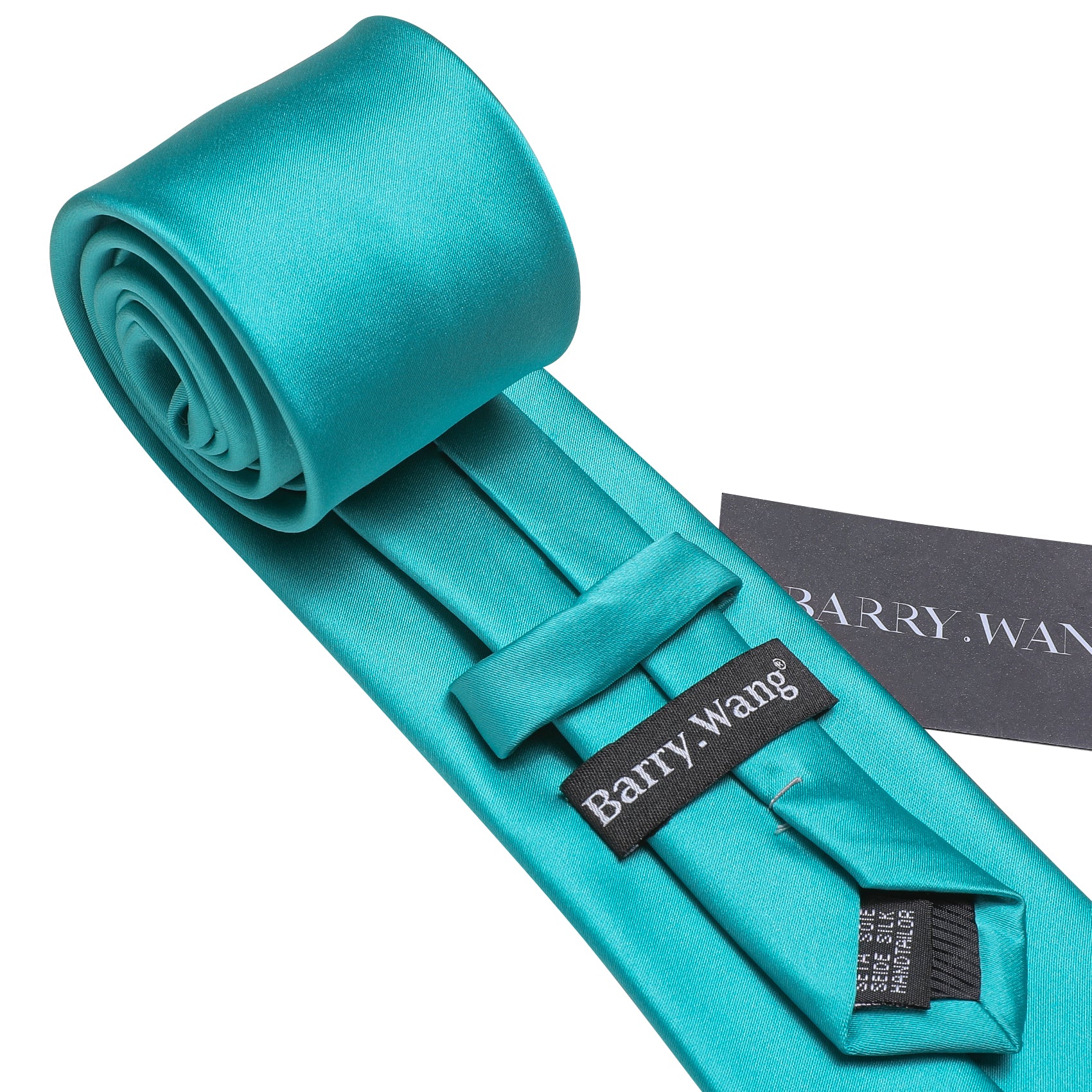Solid Blue green Barry wang tie 