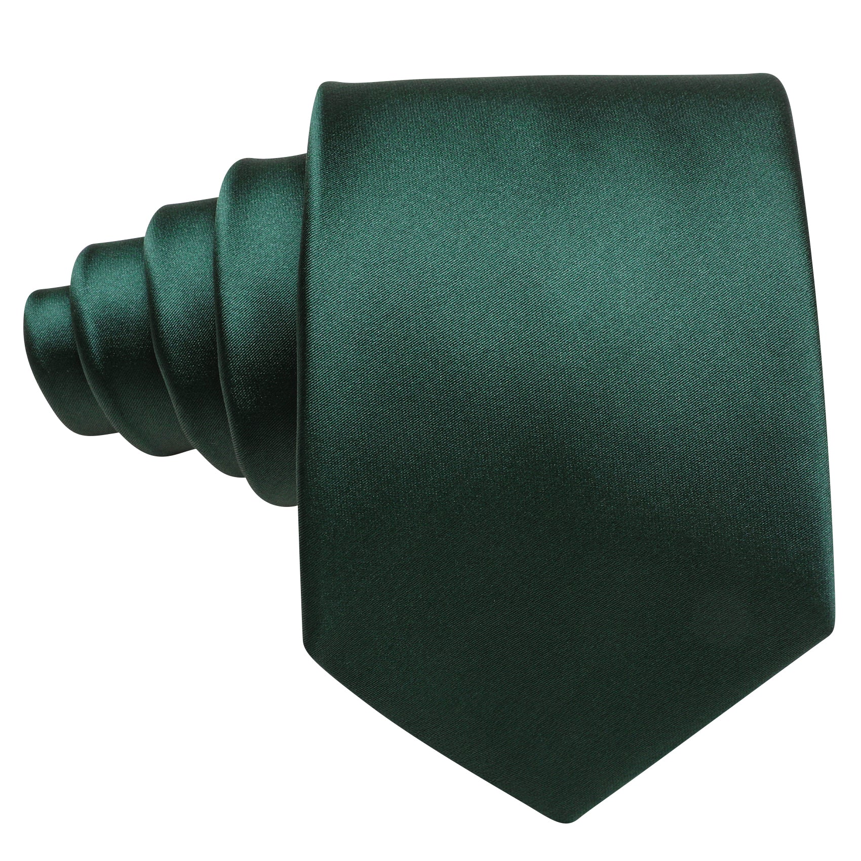 Bright Green Solid Silk Tie Handkerchief Cufflinks Set