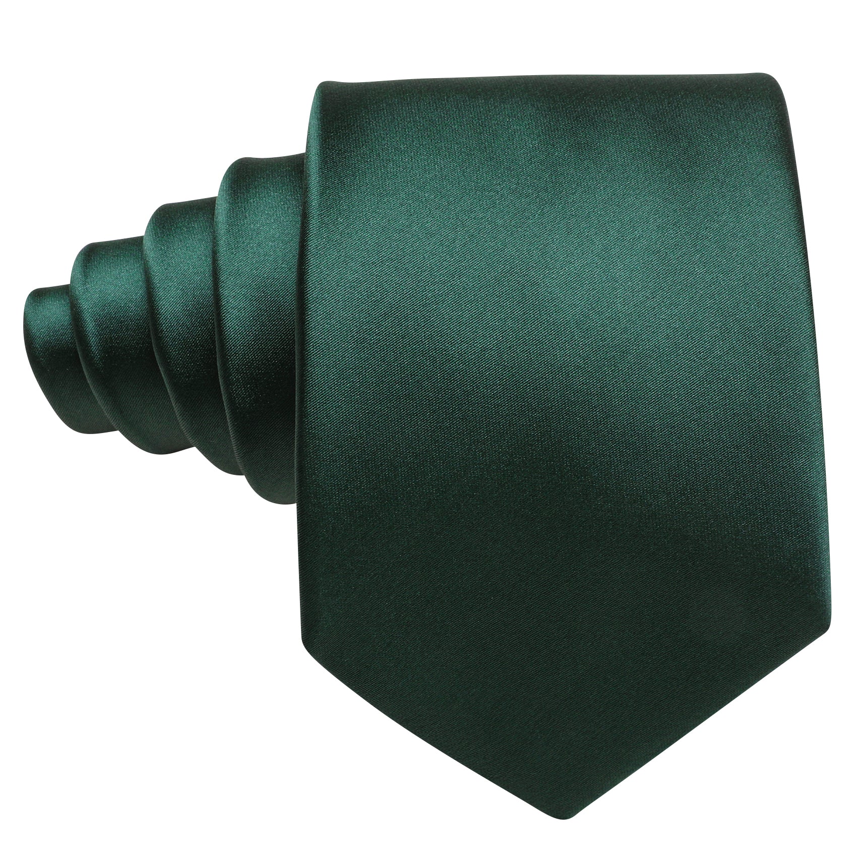 Emerald Green Solid Silk Mens Tie Handkerchief Cufflinks Set