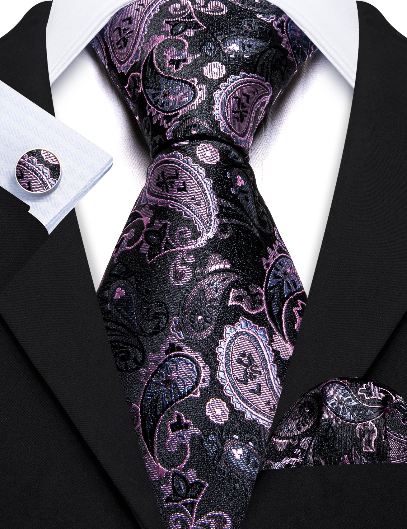 pink paisley necktie for a men 