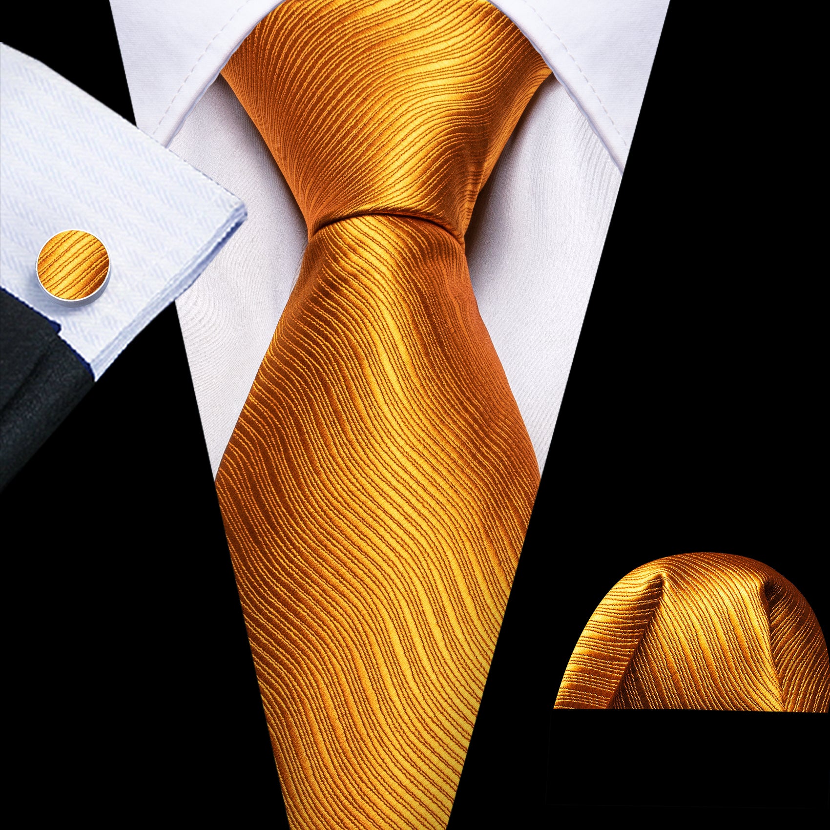 Bright Orange Solid Silk Tie