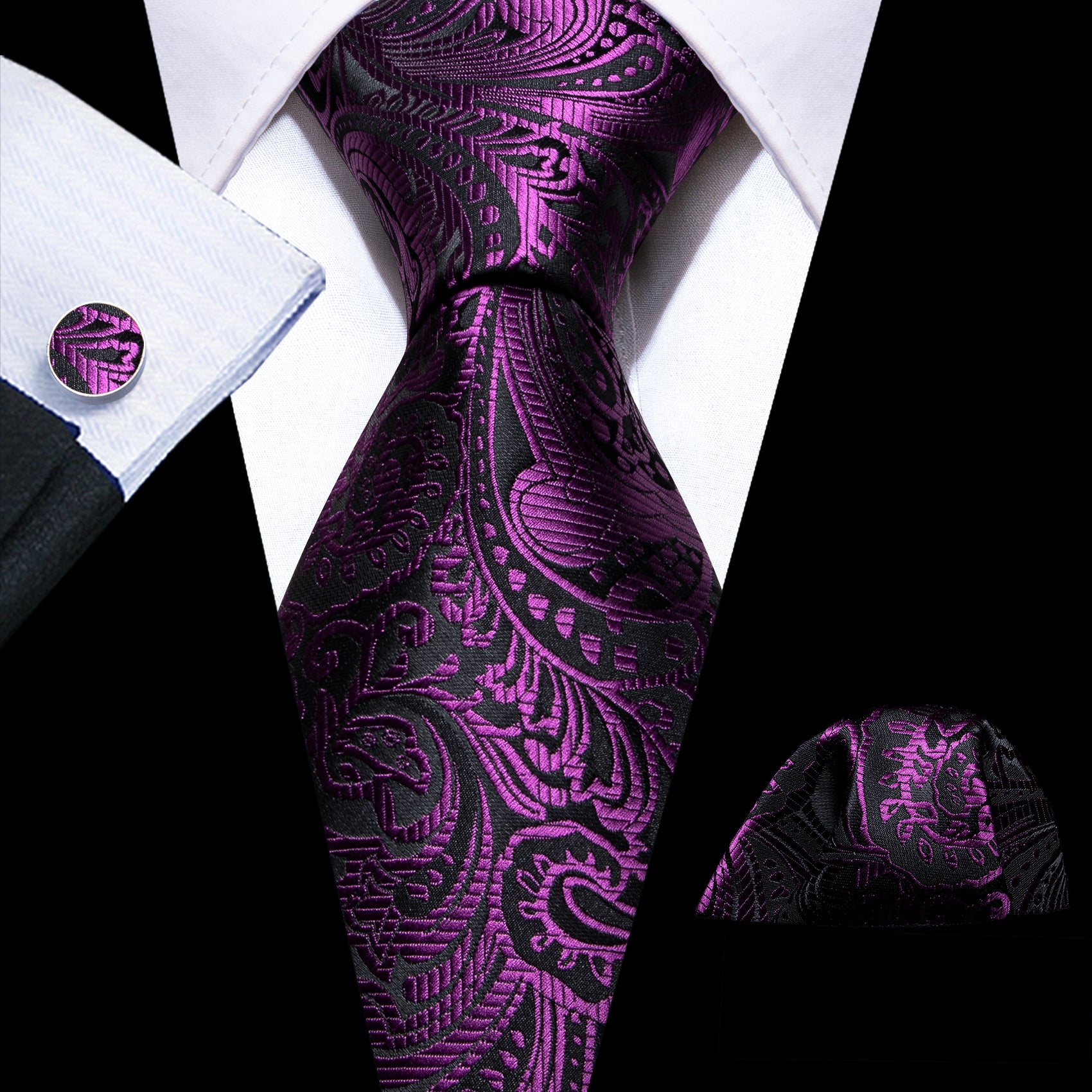 purple paisley ties