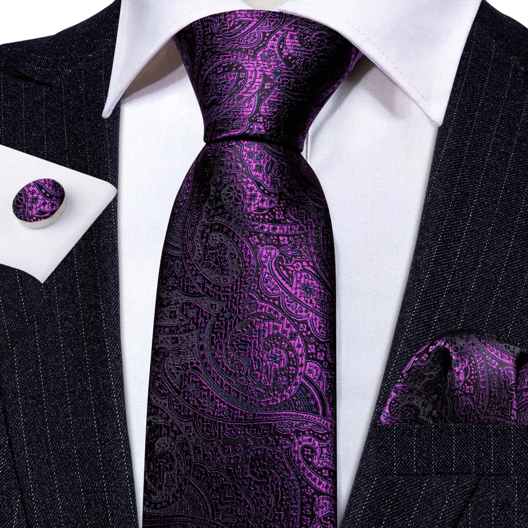 pocket square and tie set