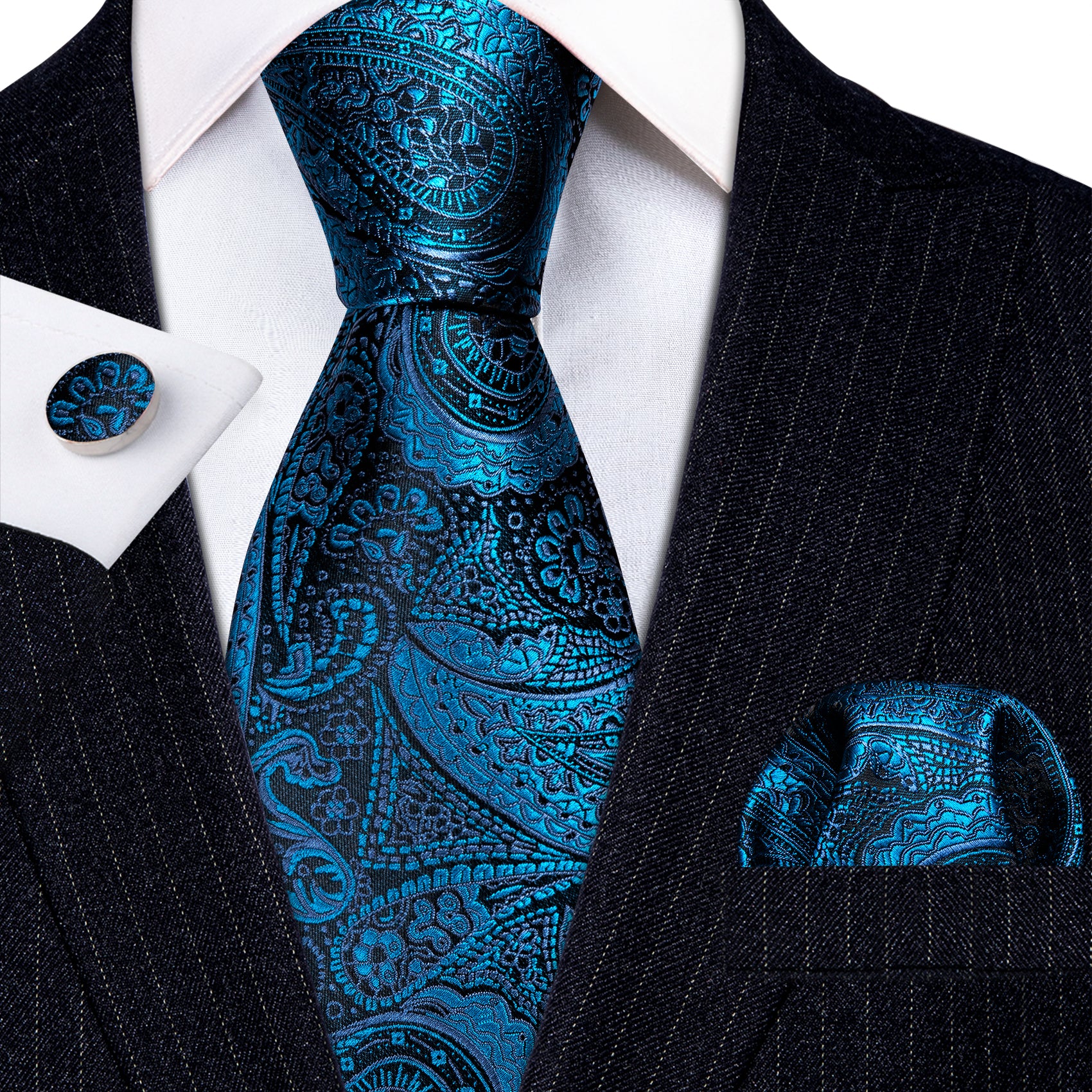 light blue tie