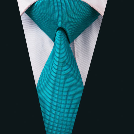 Teal Blue TIes Green tie black suit white shirt 
