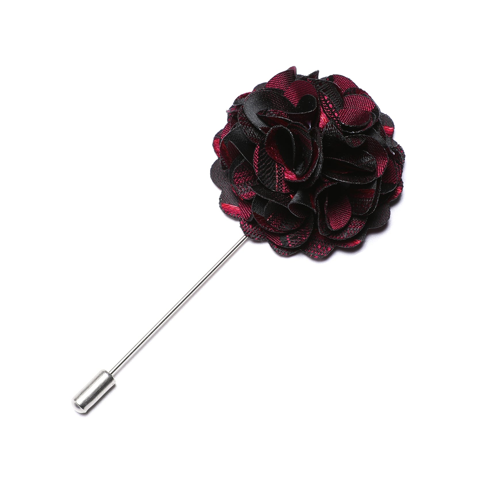 Luxury Black Burgundy Floral Brooch